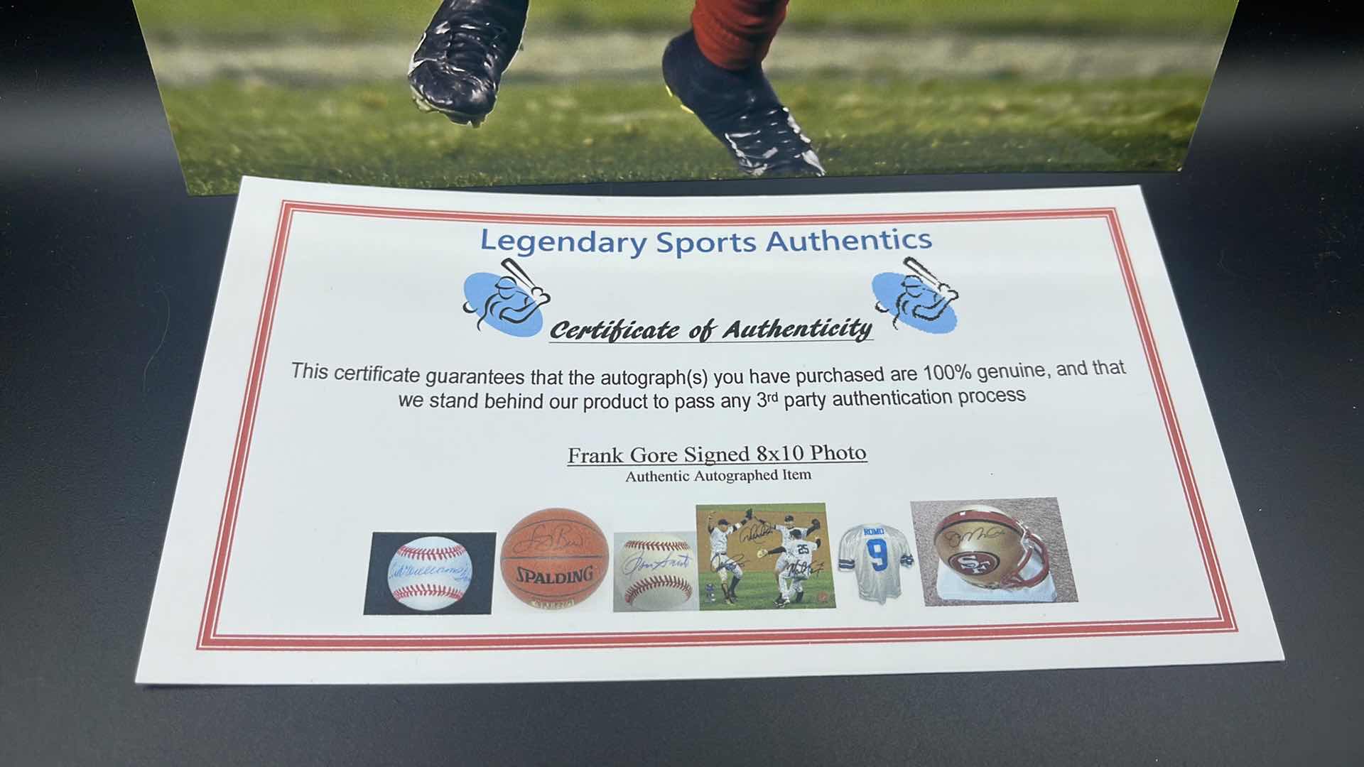 Photo 3 of FRANK GORE 8” X 10” AUTOGRAPHED PHOTO W COA