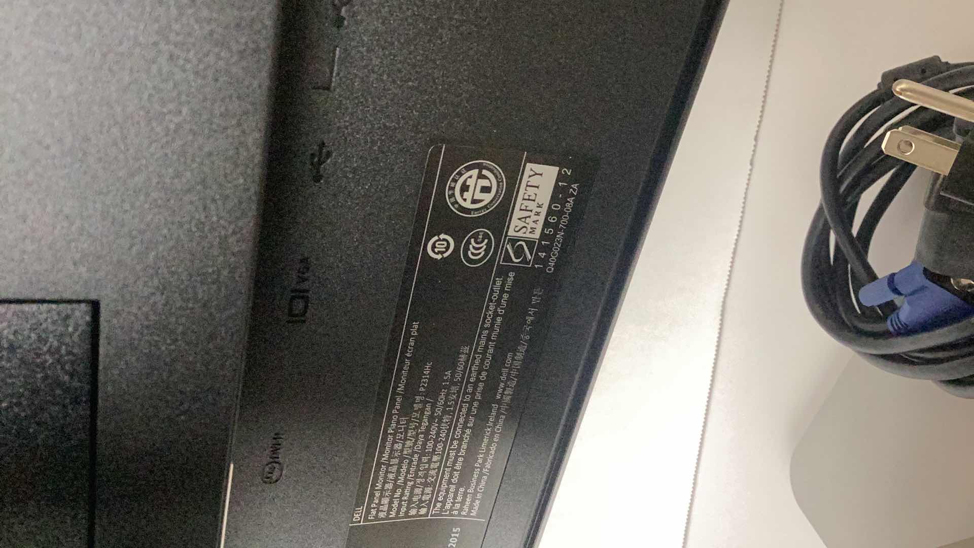 Photo 1 of DELL 23” FLAT PANEL MONITOR P2314HT