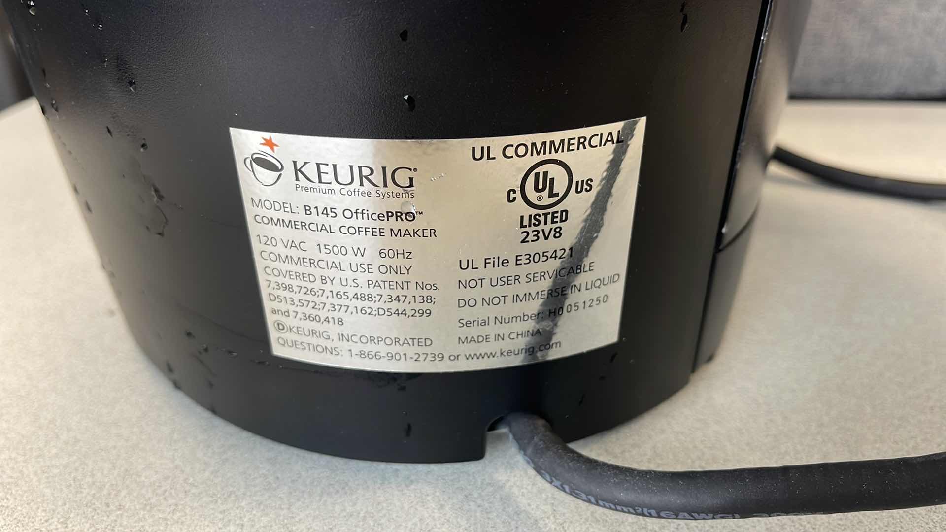 Photo 3 of KEURIG B145 OFFICEPRO COMMERCIAL COFFEE MAKER