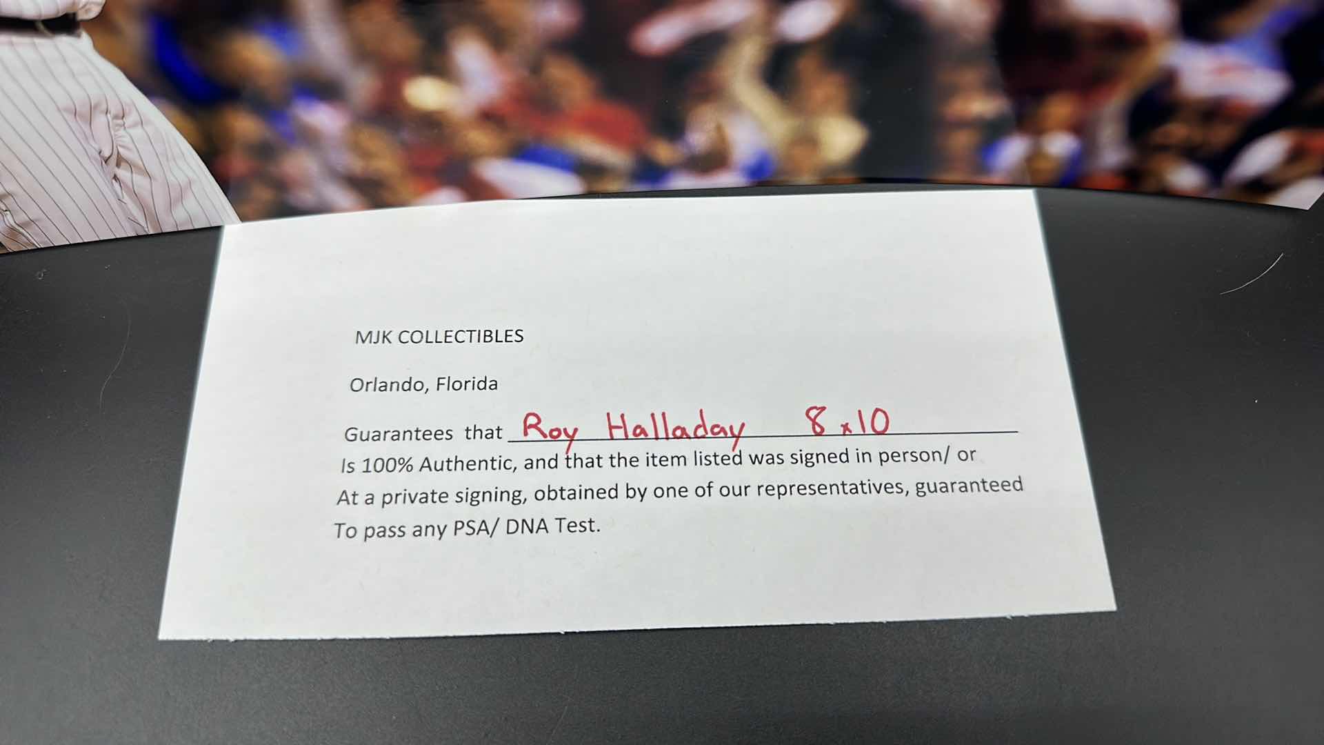 Photo 1 of ROY HALLADAY 8” X 10” AUTOGRAPHED PHOTO W COA
