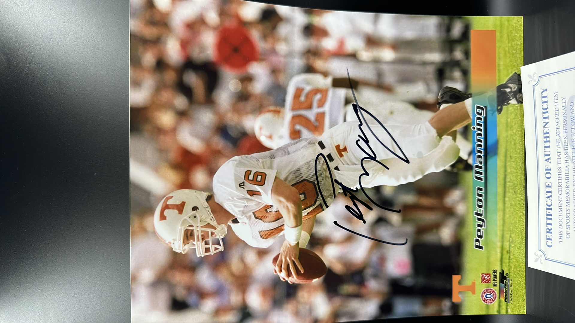 Photo 1 of PEYTON MANNING COLLEGE 8” X 10” AUTOGRAPHED PHOTO W COA