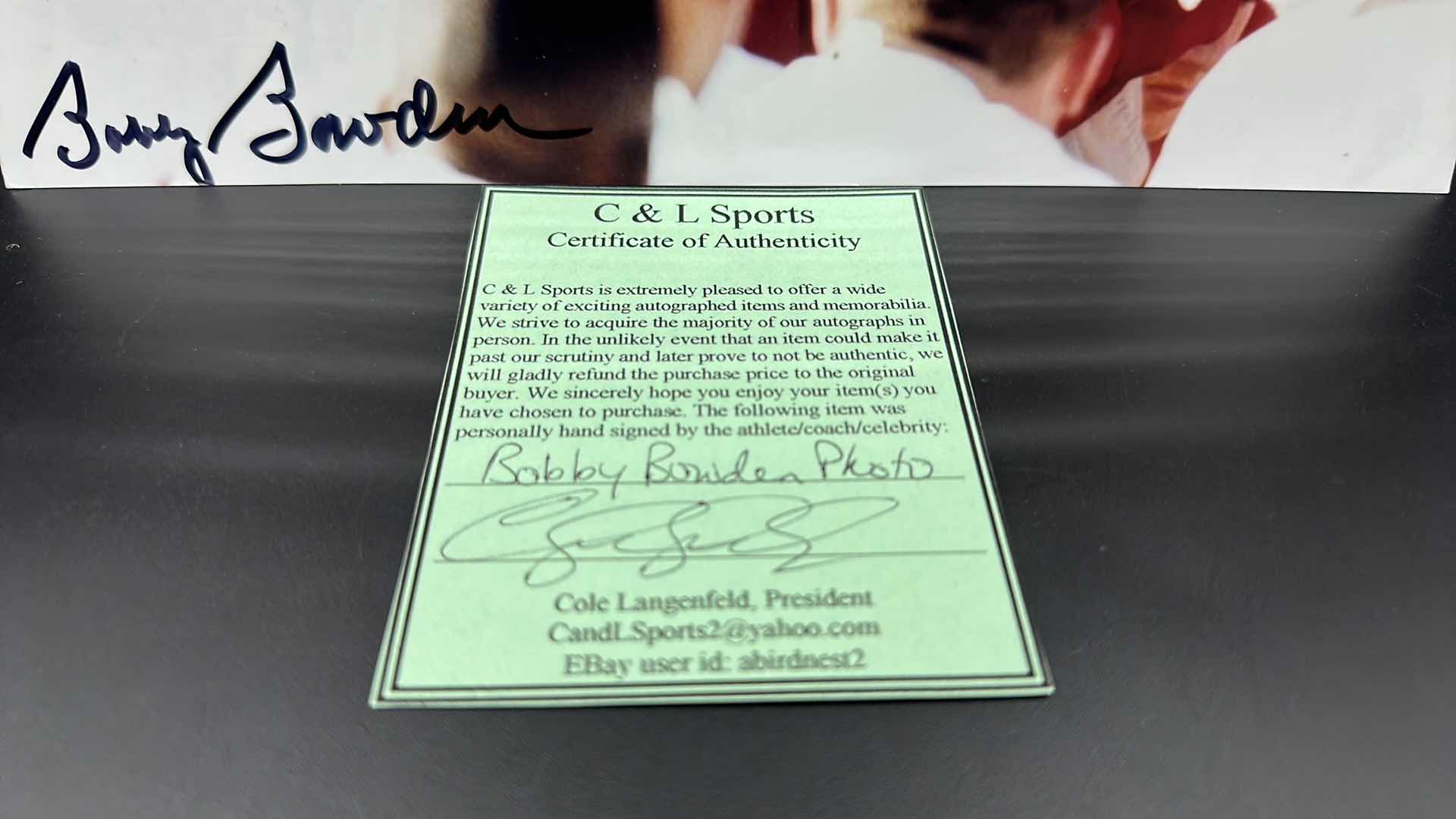 Photo 1 of BOBBY BOWDEN 8” X 10” AUTOGRAPHED PHOTO W COA