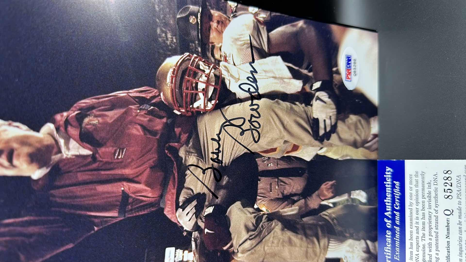 Photo 1 of BOBBY BOWDEN 8” X 10” AUTOGRAPHED PHOTO W COA