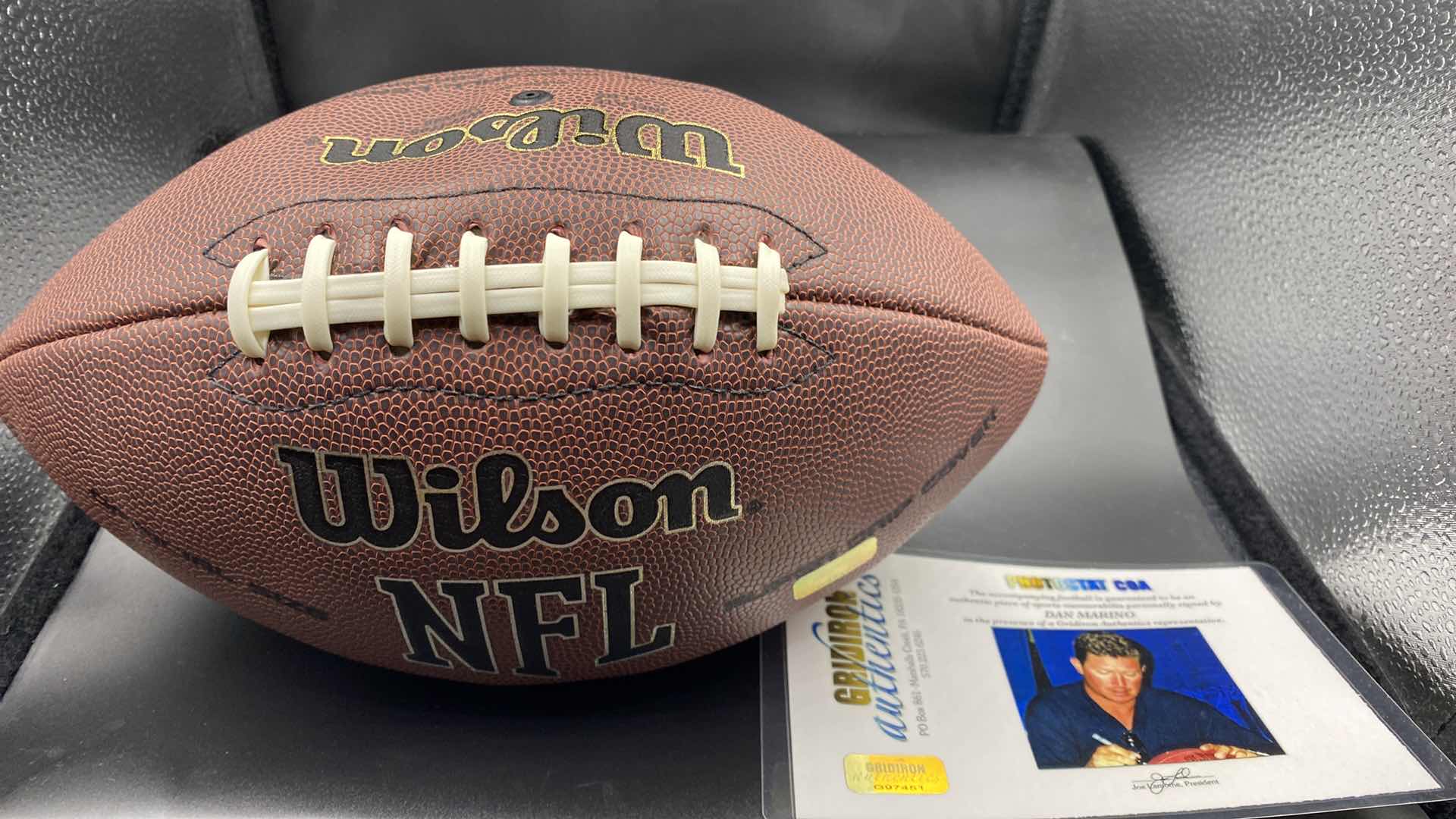 Photo 1 of DAN MARINO AUTOGRAPHED FOOTBALL W COA