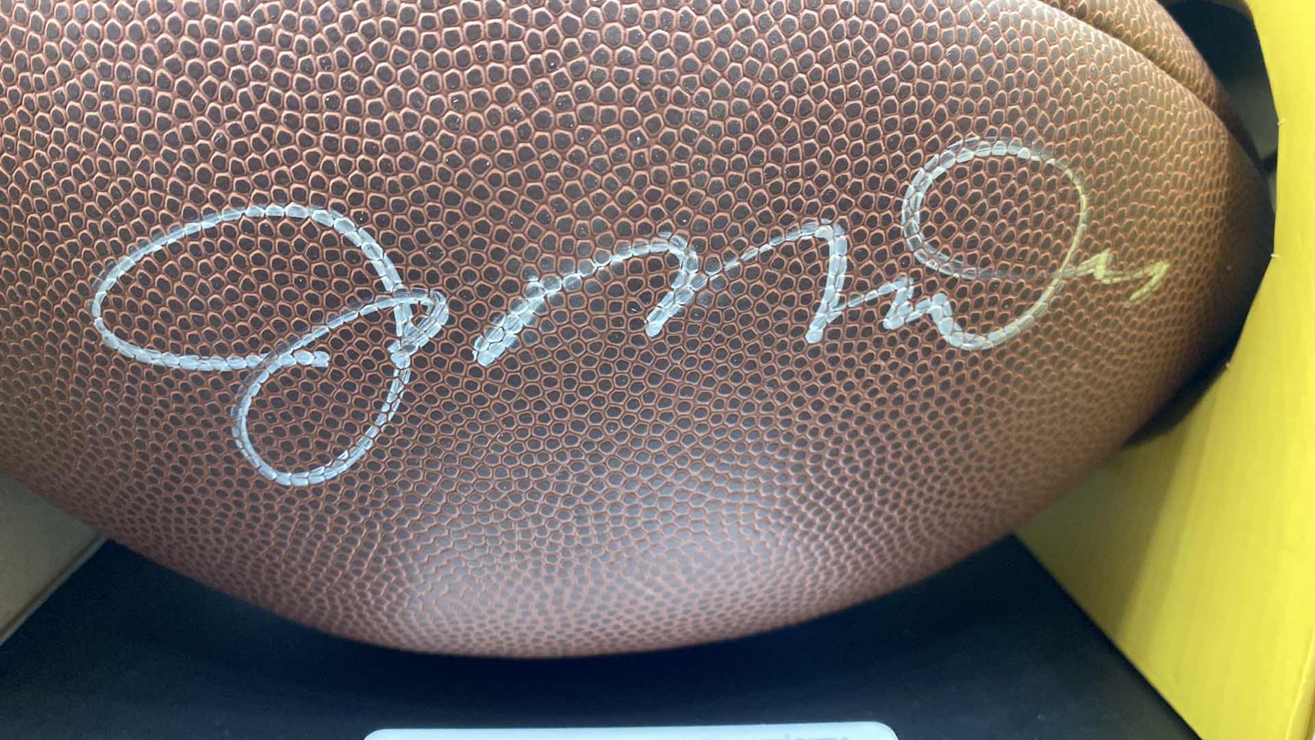 Photo 1 of JOE MONTANA AUTOGRAPHED FOOTBALL W COA