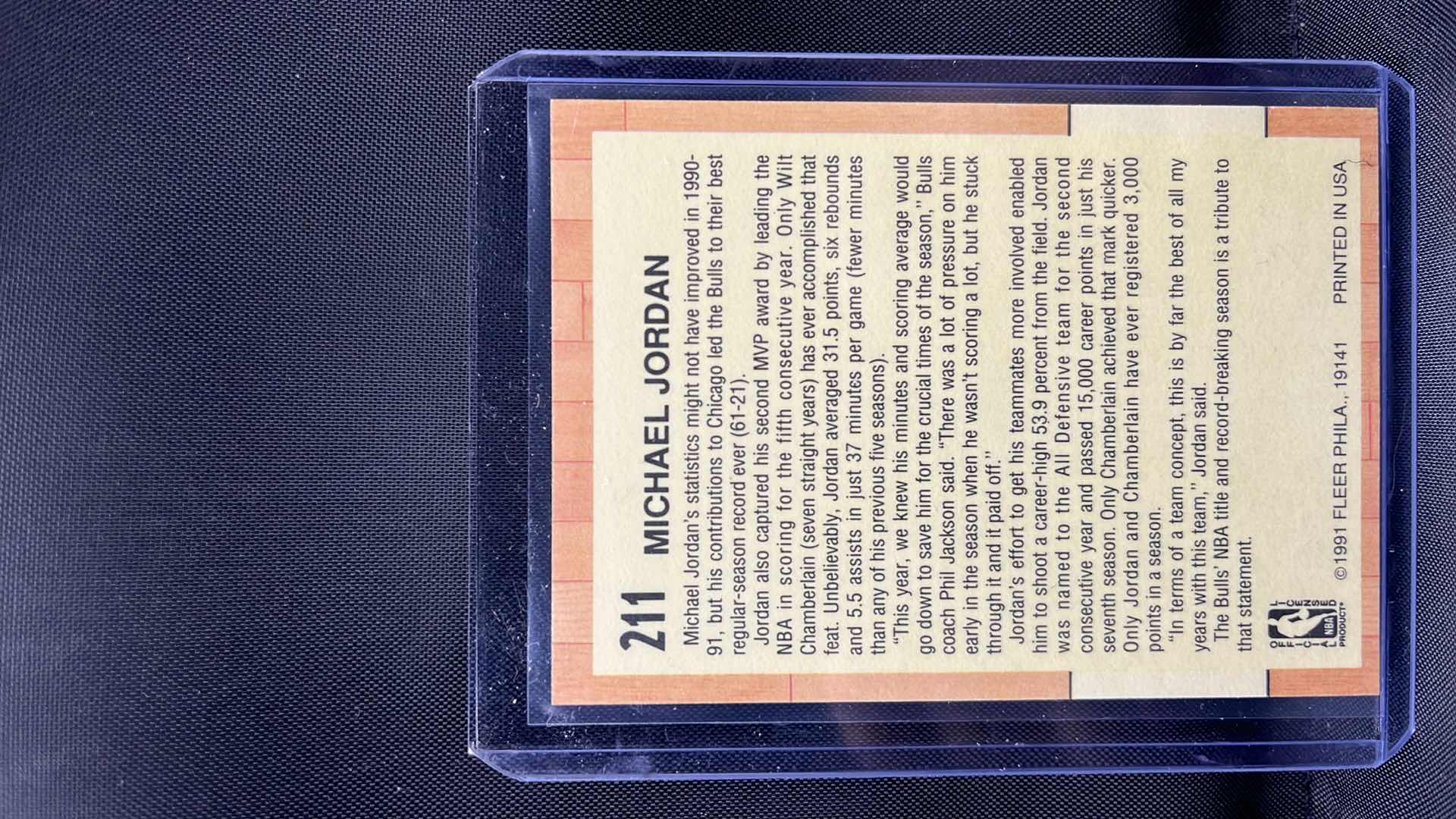 Photo 1 of 1991 MICHEAL JORDAN ALL STAR FLEER 211