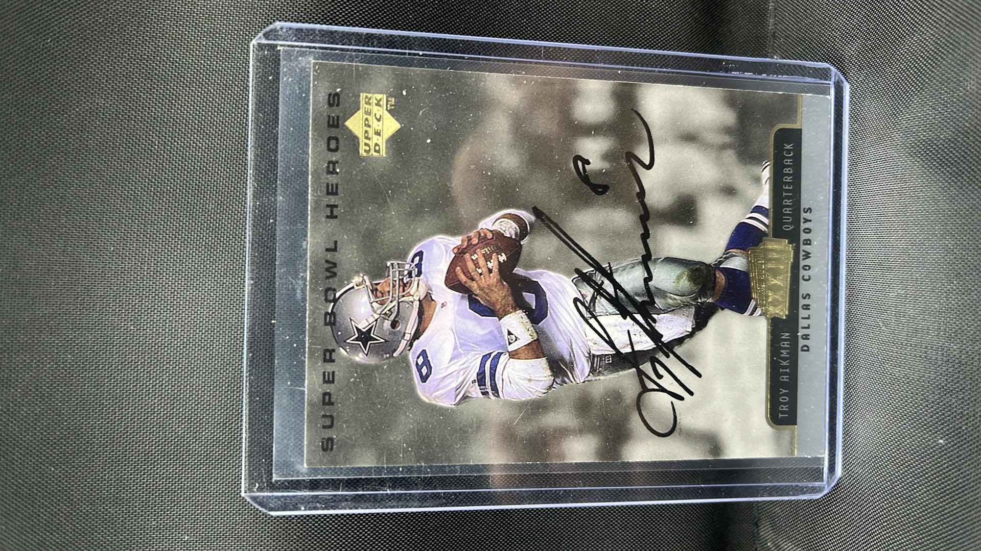 Photo 1 of 1999 TROY AIKMAN AUTOGRAPHED UPPER DECK 21