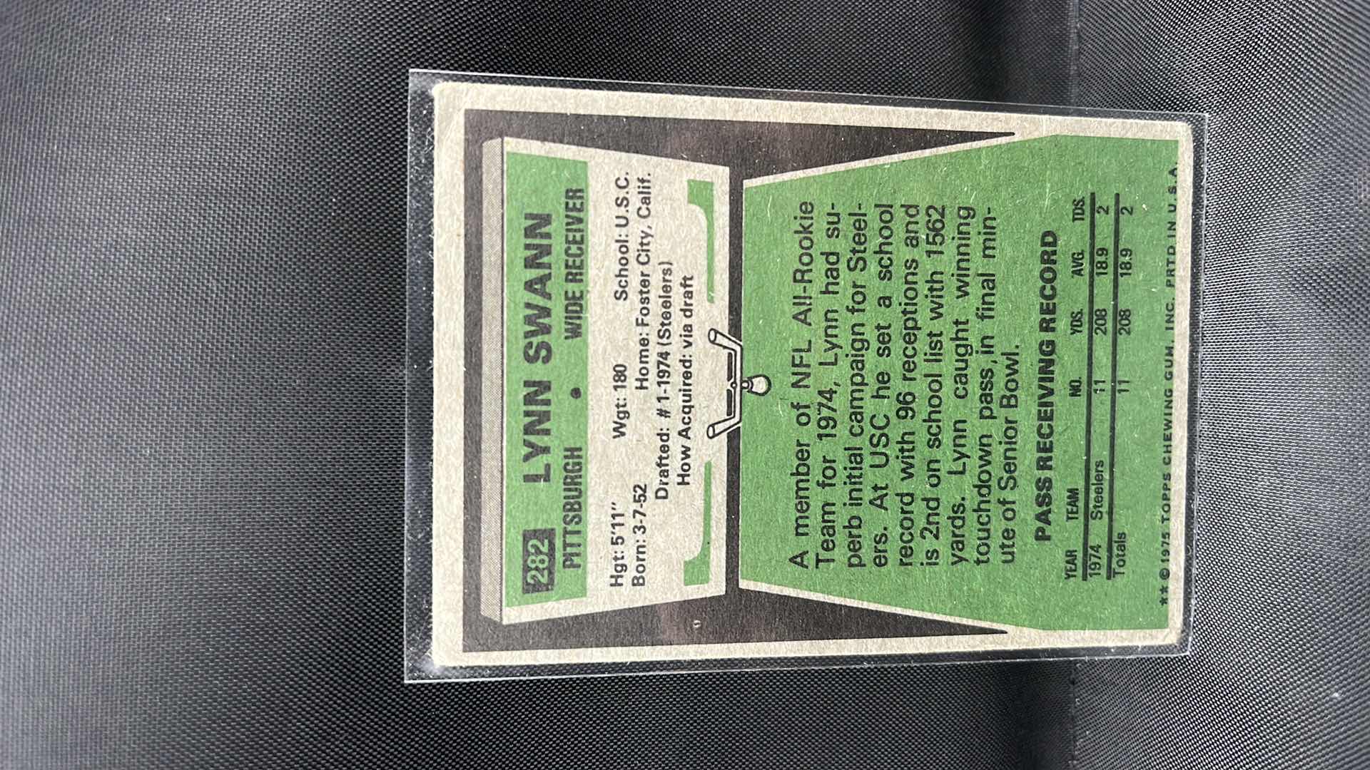 Photo 1 of 1975 LYNN SWANN TOPPS 282