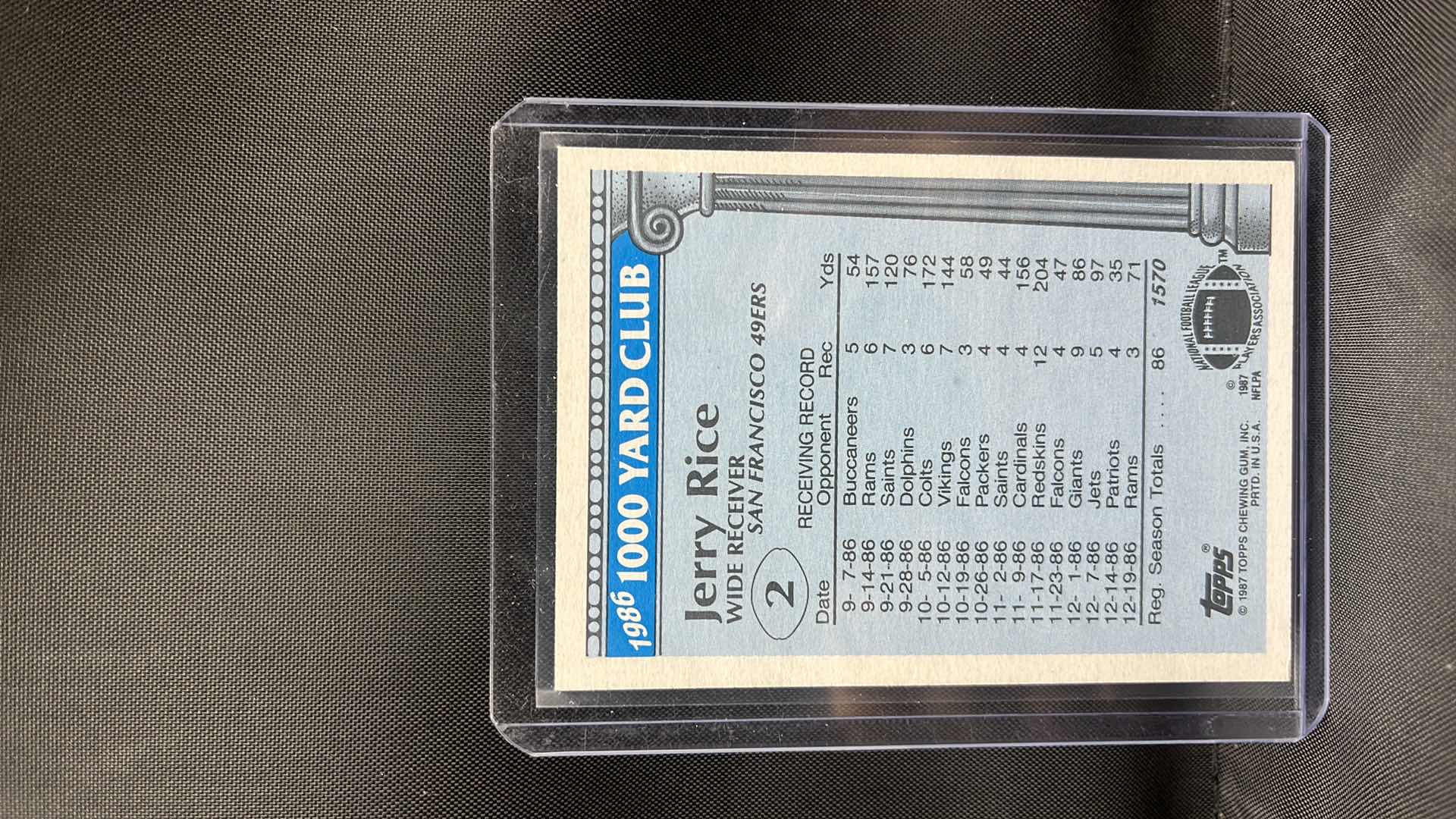 Photo 2 of 1987 JERRY RICE TOPPS 2