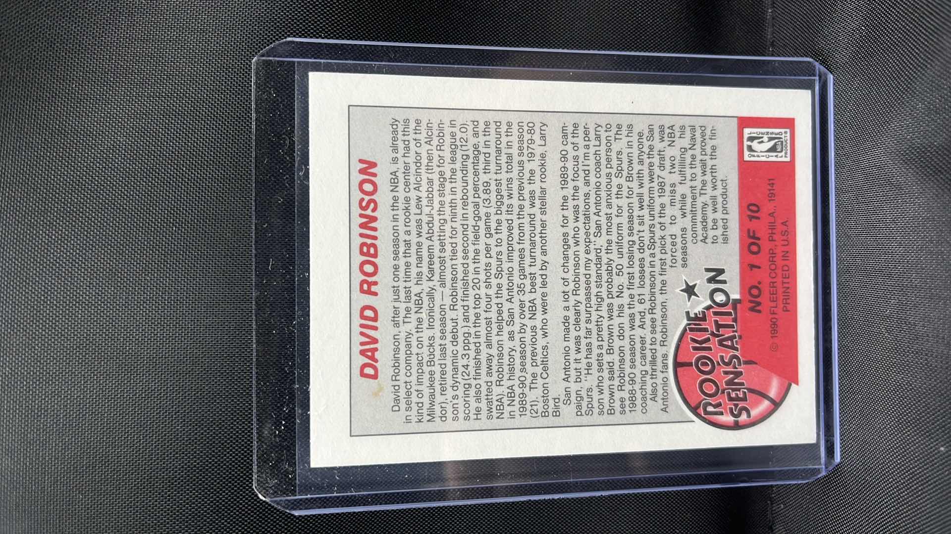 Photo 1 of 1990 DAVID ROBINSON FLEER 1