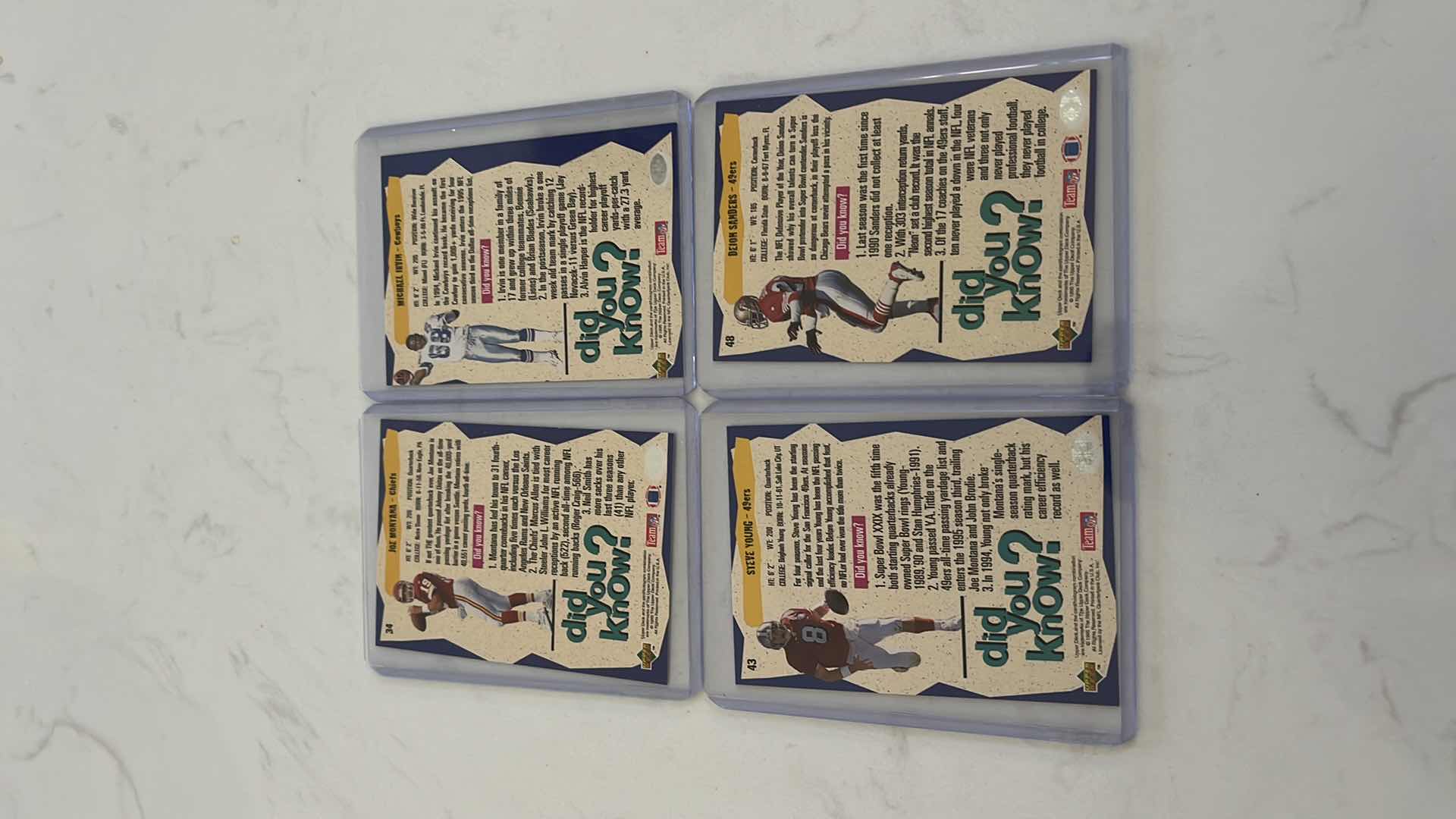 Photo 1 of Assorted did you know nfl cards