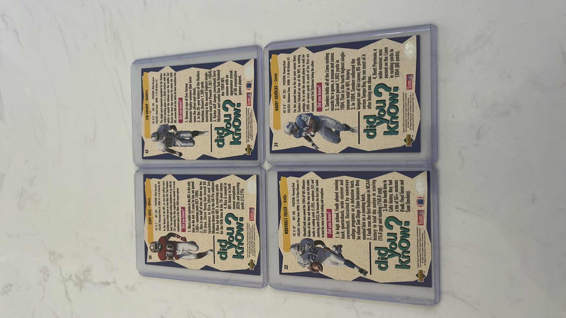 Photo 1 of Assorted did you know nfl cards