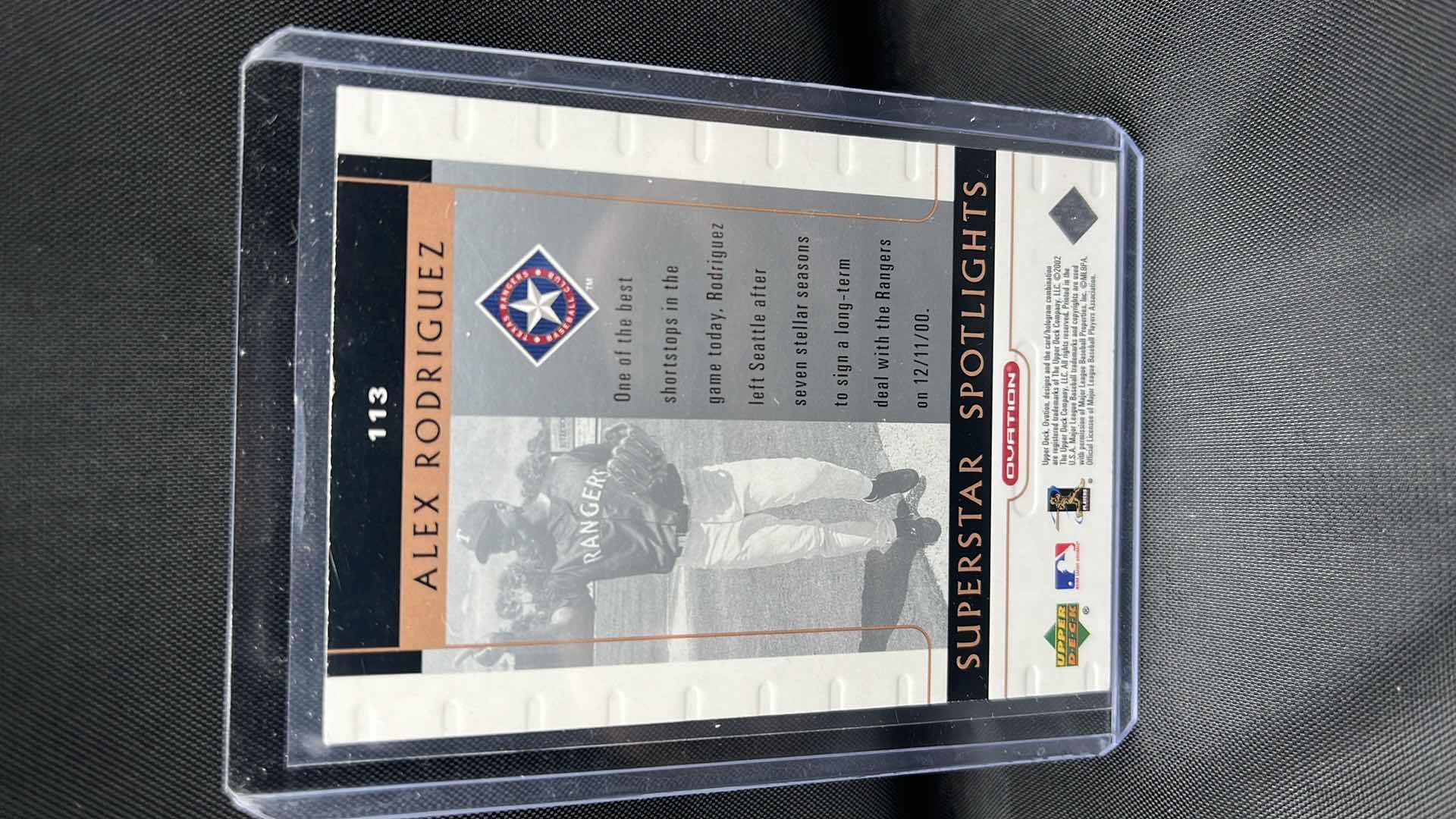 Photo 2 of 2002 upper deck Alex Rodriguez 113