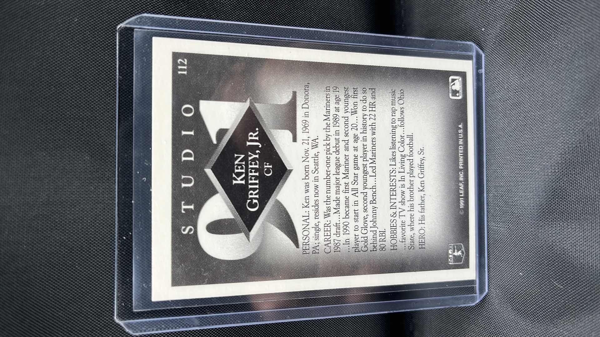 Photo 1 of 1991 leaf studio Ken Griffey jr. 112