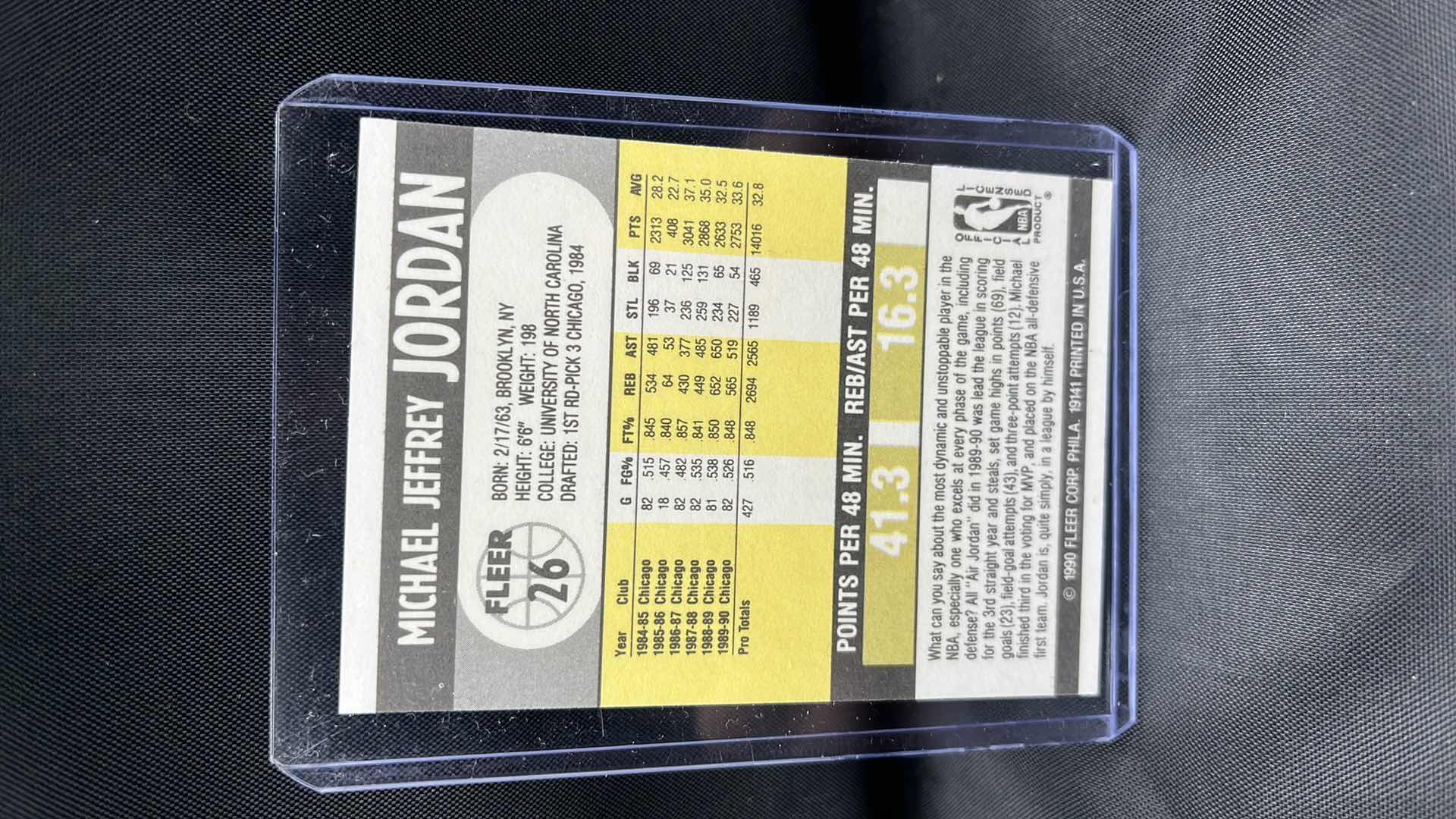 Photo 1 of 1990 fleer Michael Jordan 26