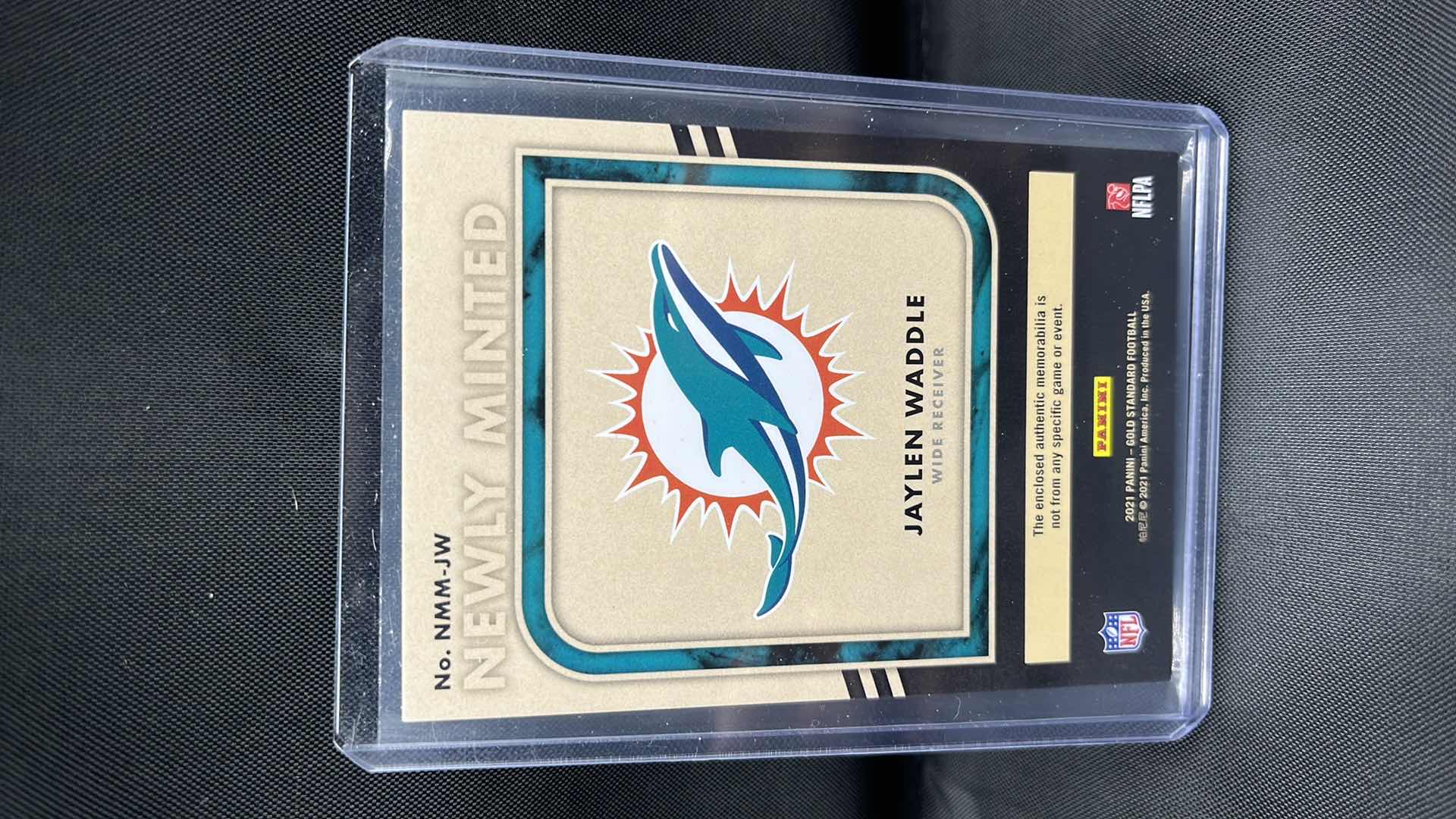 Photo 1 of 2021 panini gold jersey piece jaylen waddle 163