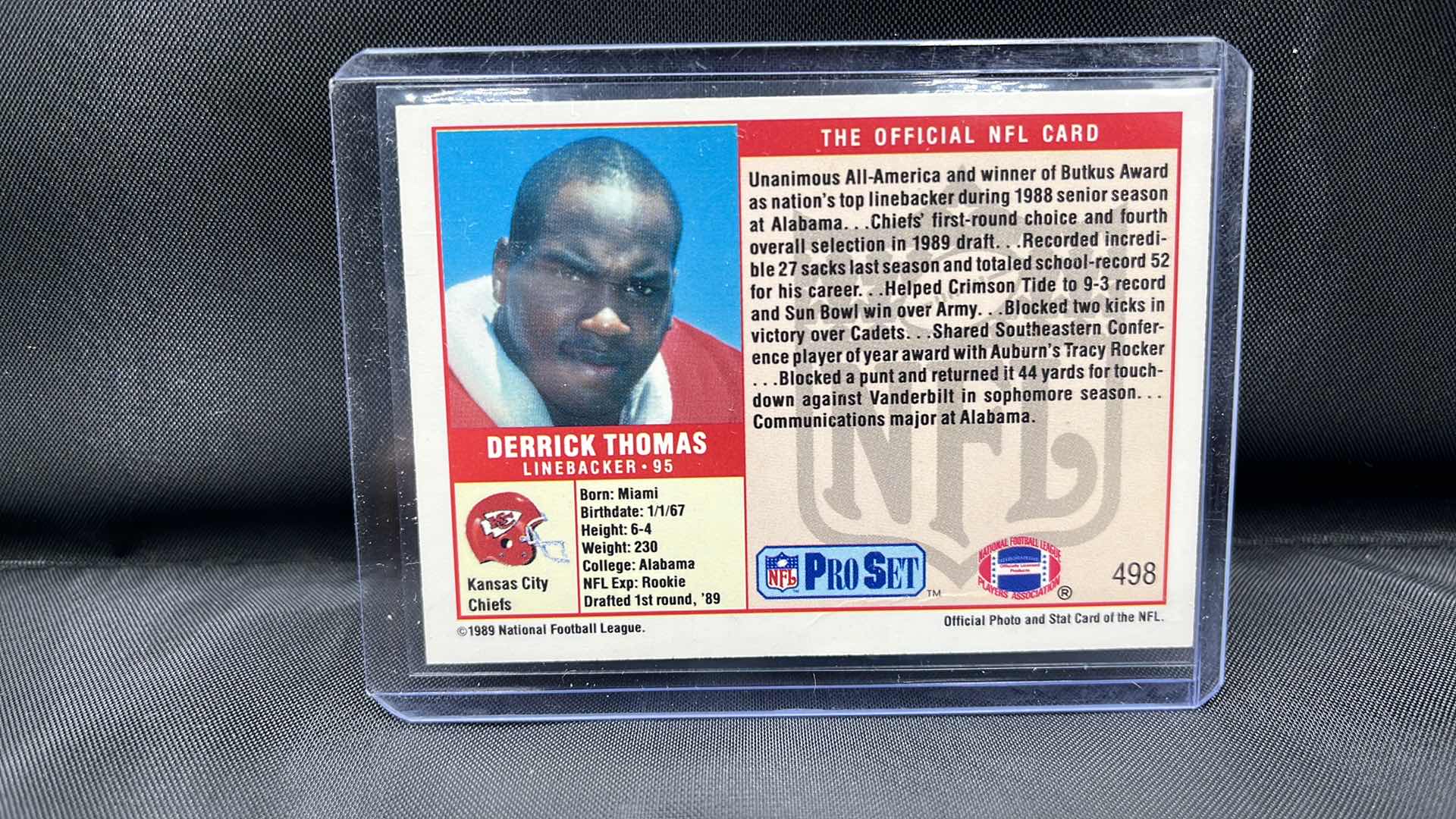 Photo 1 of 1989 pro set rookie Derrick Thomas 498
