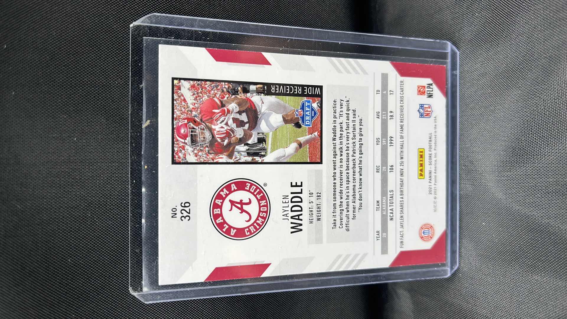 Photo 1 of 2021 panini score  rookie jaylen waddle 326