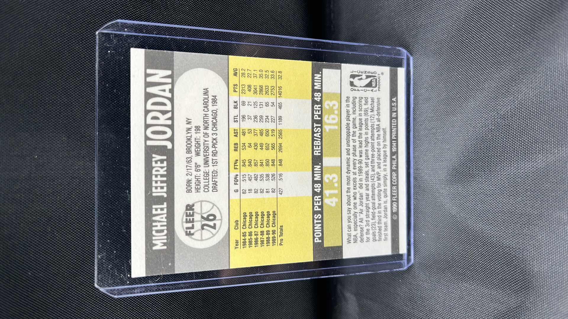 Photo 1 of 1990 fleer Michael Jordan 26