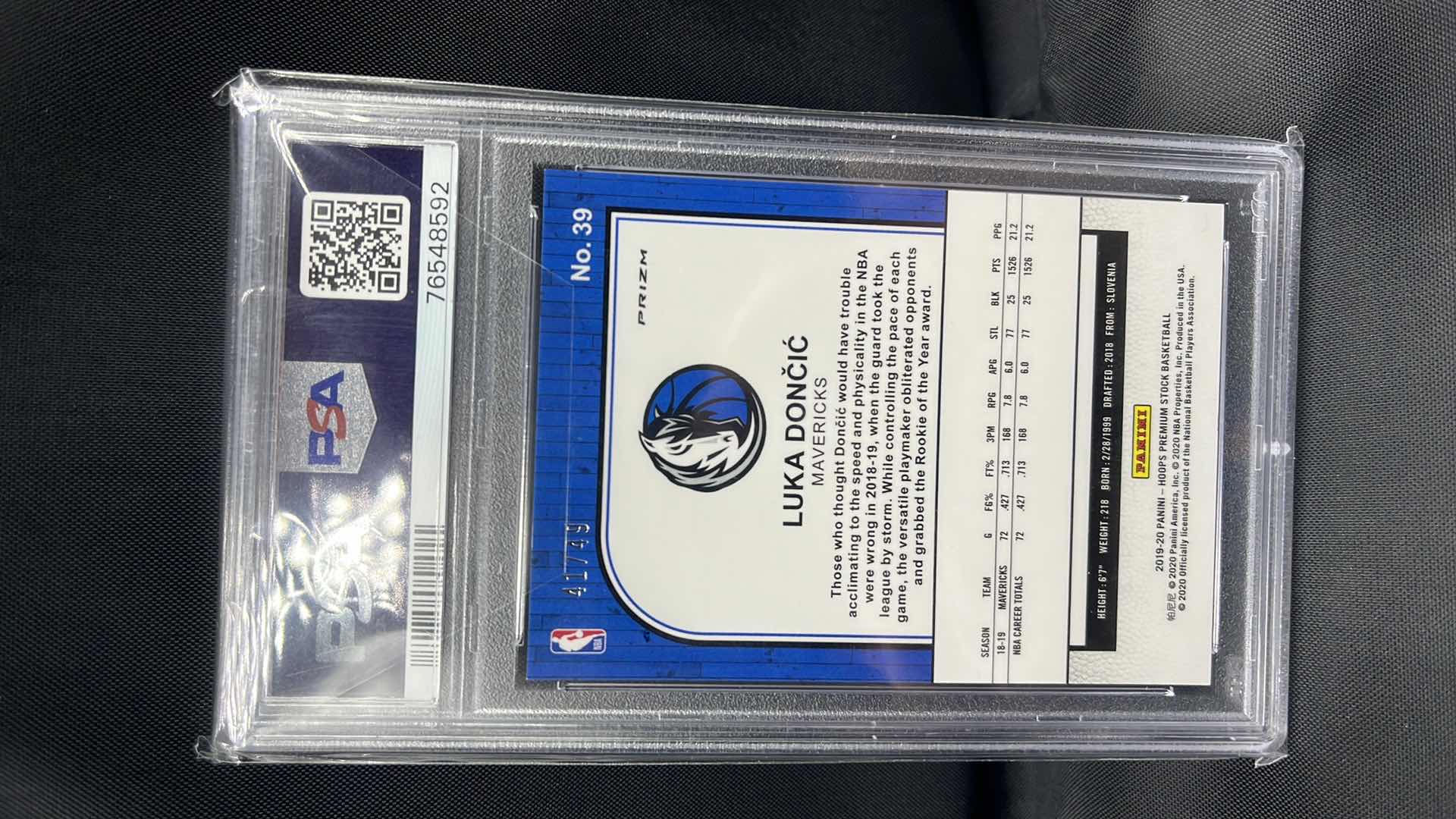 Photo 1 of 2019 panini hoops premium stock luka doncic 39 mint 10