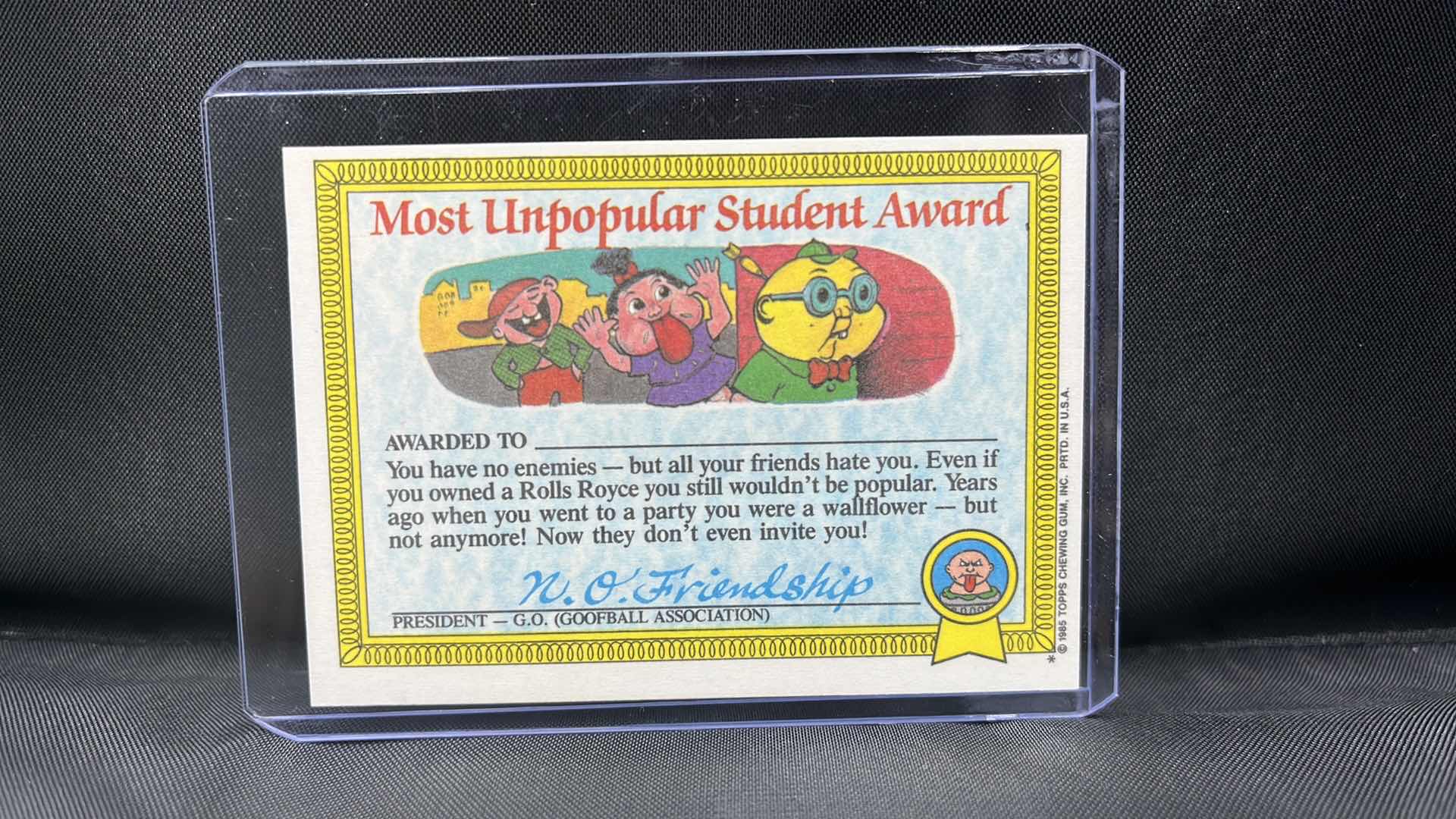 Photo 1 of 1985 GARBAGE PAIL KIDS GPK VIRUS IRIS SERIES 1 OS1 STICKER #21a