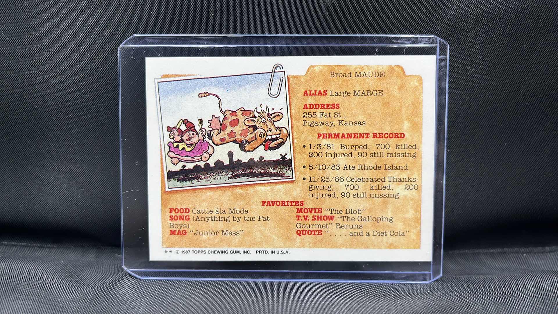 Photo 1 of 1987 TOPPS GARBAGE PAIL KIDS STICKERS VINCENT VAN GONE #263a