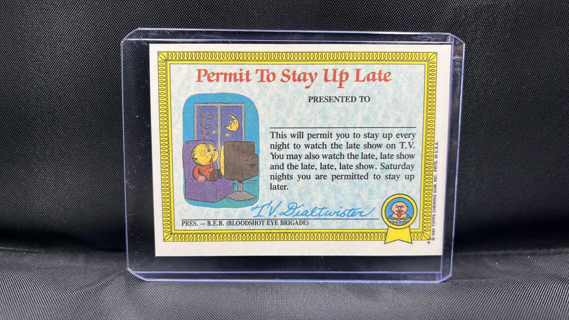 Photo 1 of 1985 TOPPS Garbage Pail Kids GPK NASTY NICK Glossy Sticker #1a