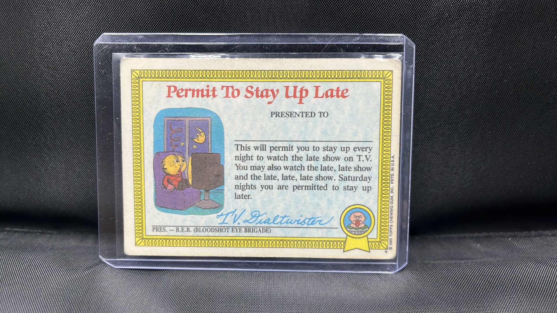 Photo 1 of 1985 TOPPS Garbage Pail Kids GPK NASTY NICK Glossy Sticker #1a