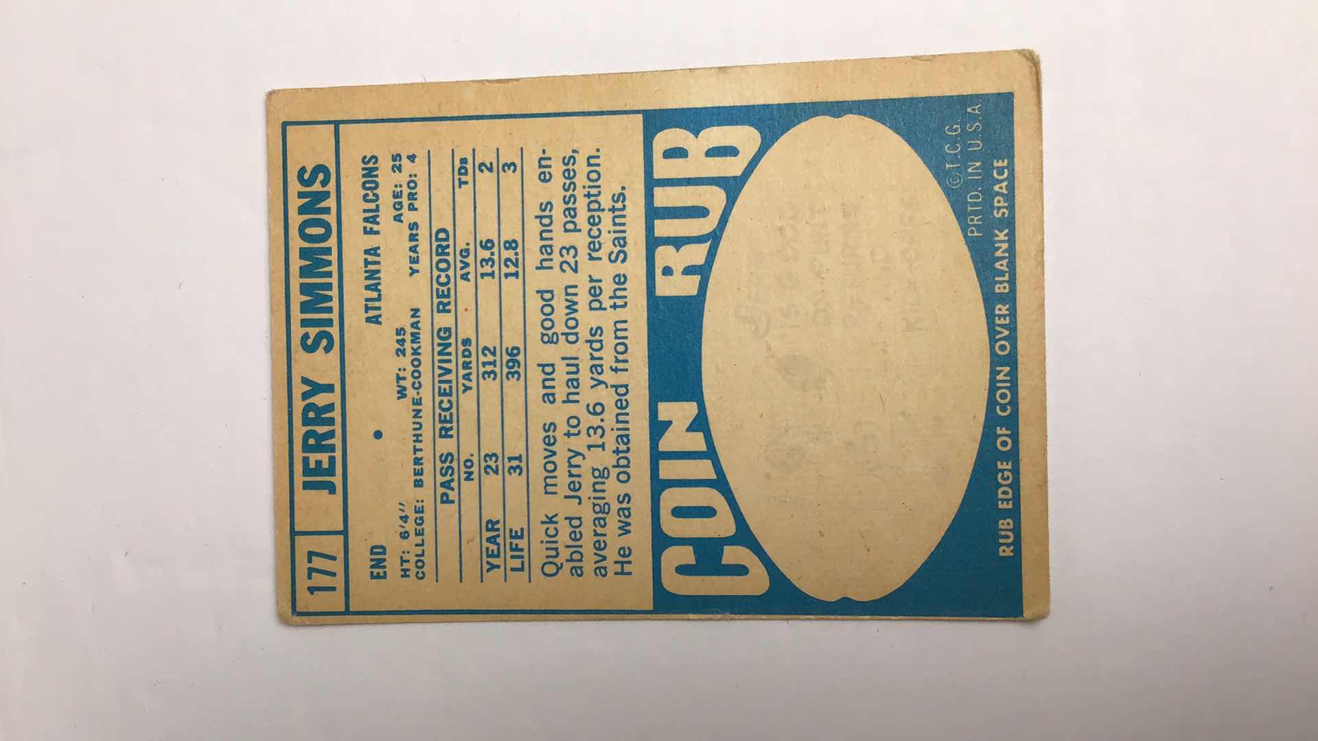 Photo 1 of $50 LOT OF APPROX 125 TOPPS CHEWING GUM NFL CARDS/1 SCRATCHER 1970S*