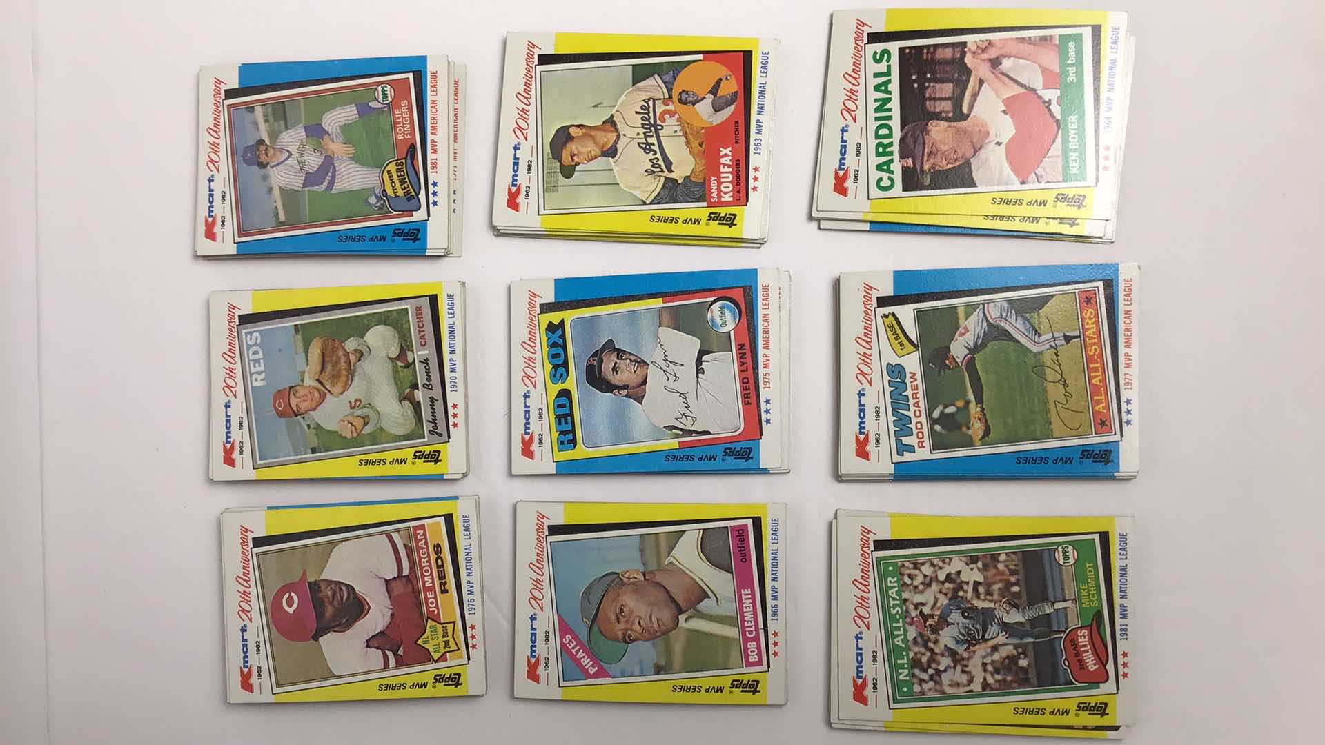 Photo 1 of $50 LOT OF APPROX 100 TOPPS KMART 1980S 20TH ANNIVERSARY MLB CARDS*