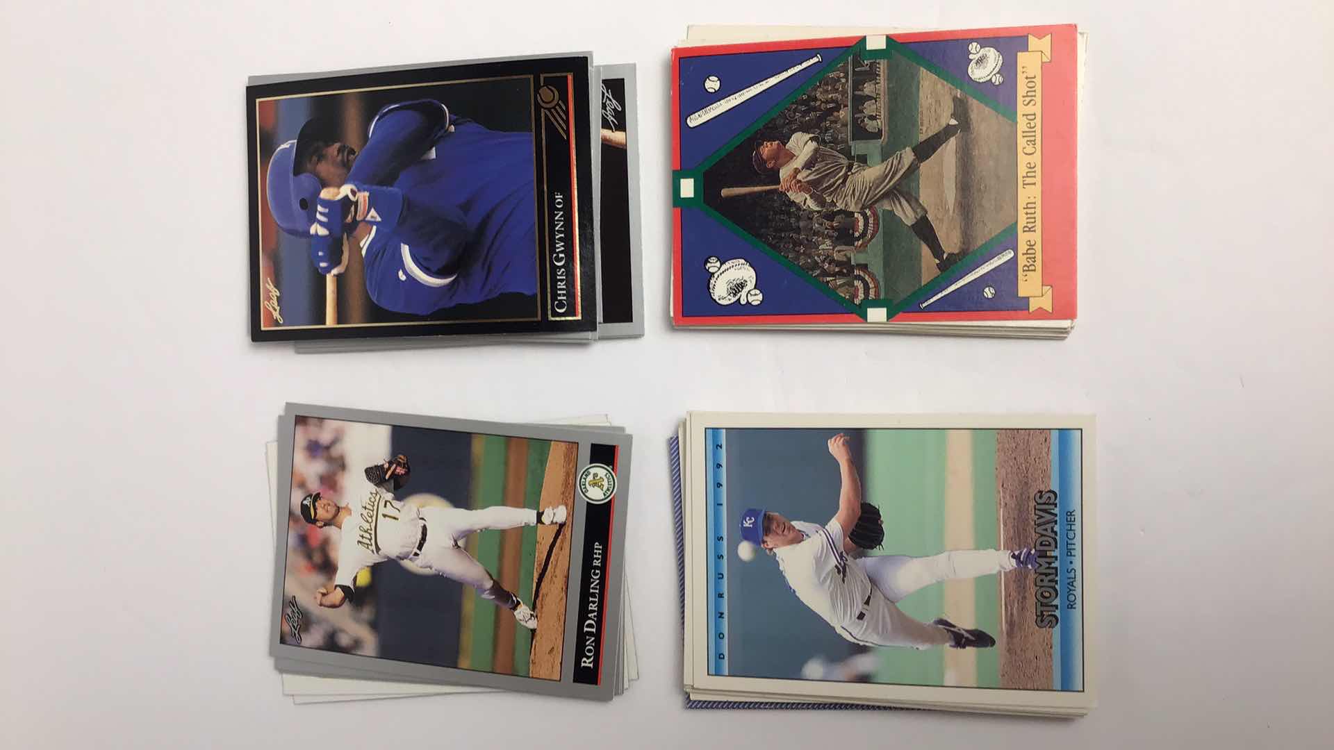 Photo 1 of $50 LOT OF APPROX 120 MLB CARDS (LEAFS, TOPPS, UPPER DECK) 5 STICKERS*