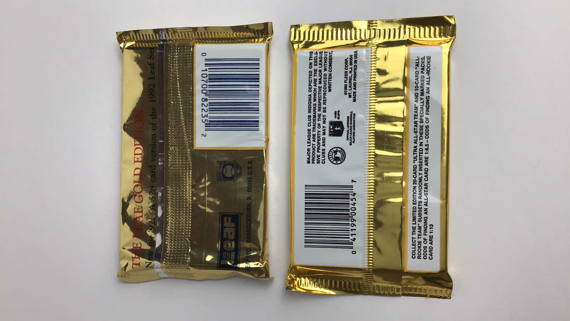 Photo 1 of $50 4 LEAF BASEBALL 1992 SERIES 2 EDITION PACKS & 2 ‘92 FLEER ULTRA SERIES 2 PACKS SEALED*