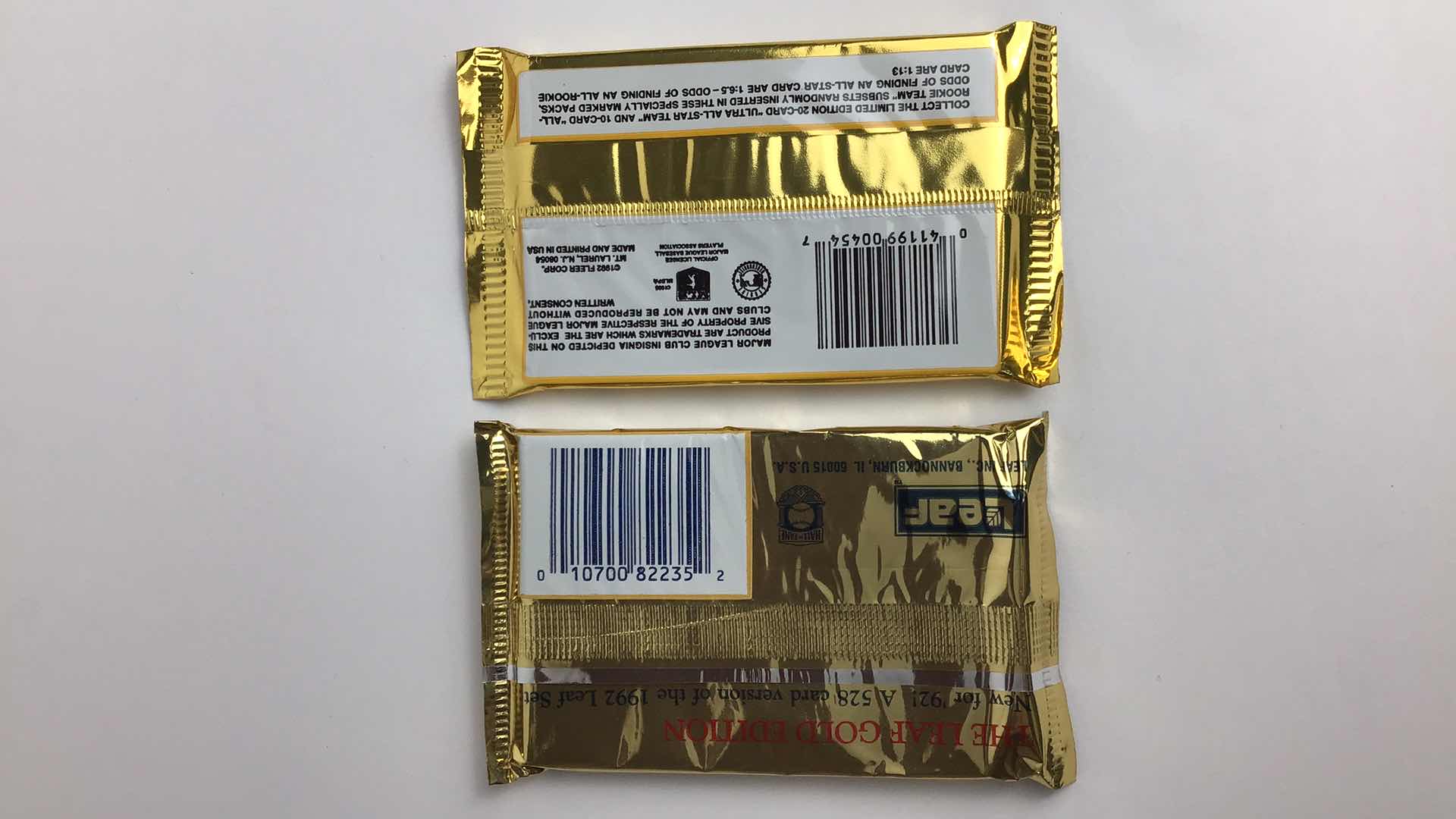 Photo 1 of $50 4 LEAF BASEBALL 1992 SERIES 2 EDITION PACKS & 2 ‘92 FLEER ULTRA SERIES 2 PACKS SEALED*