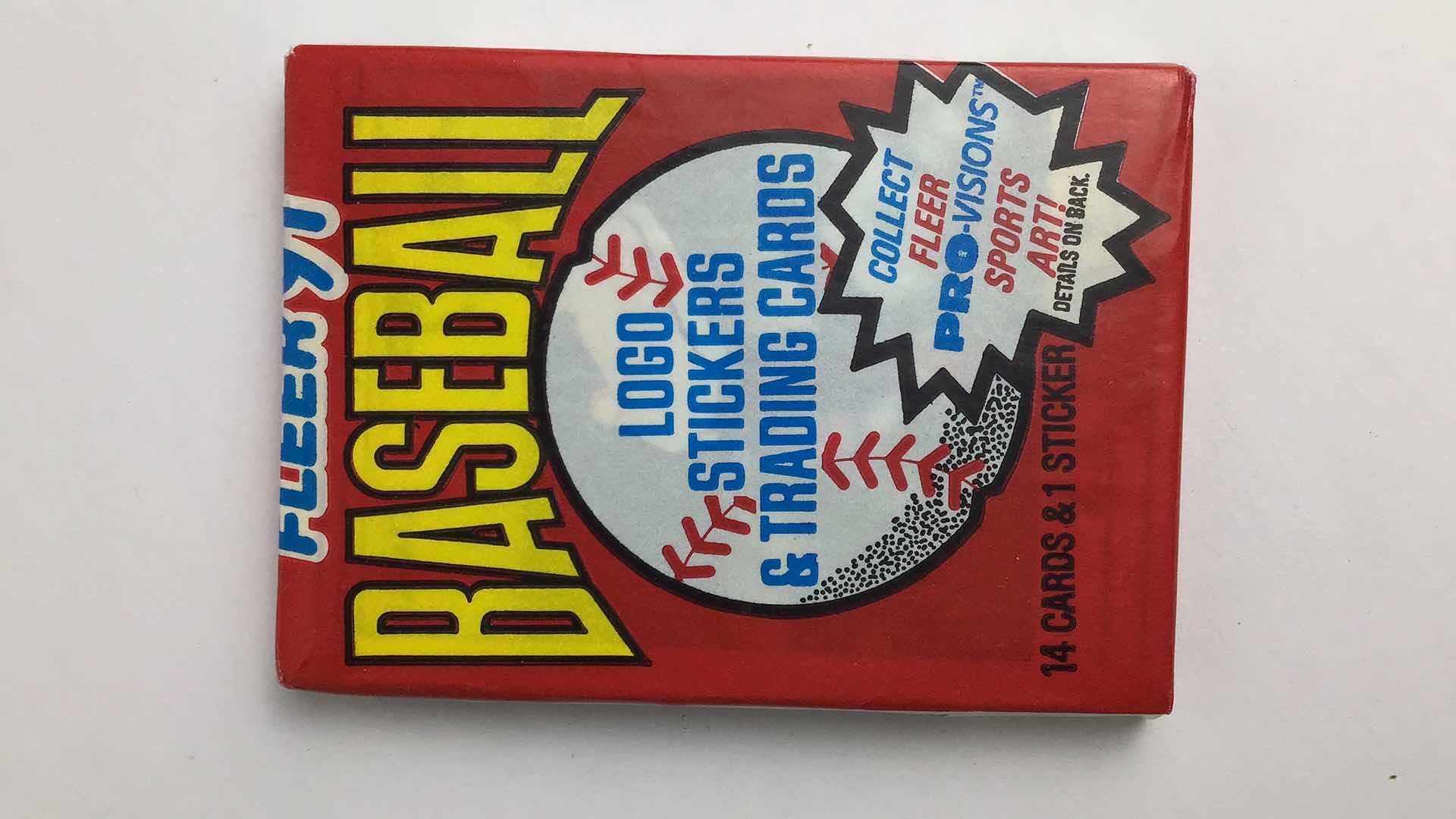 Photo 1 of $50 LOT OF 7 FLEER 91 LOGO STICKERS & TRADING CARDS SEALED PACKS*