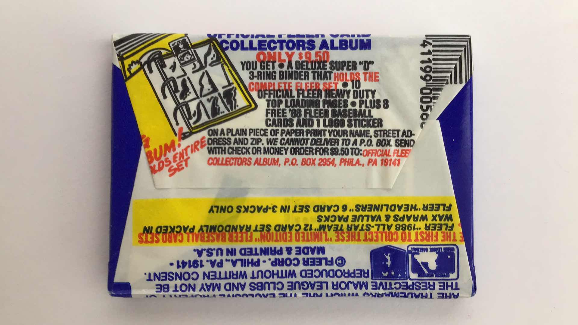 Photo 1 of $50 LOT OF 7 FLEER ‘88 LOGO STICKERS & TRADING CARDS SEALED PACKS*