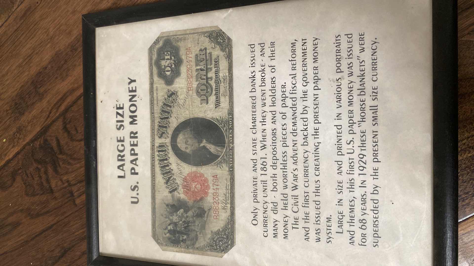 Photo 9 of 5-FRAMED COIN & MONEY COLLECTION ARTWORK 9 1/2” x 12”