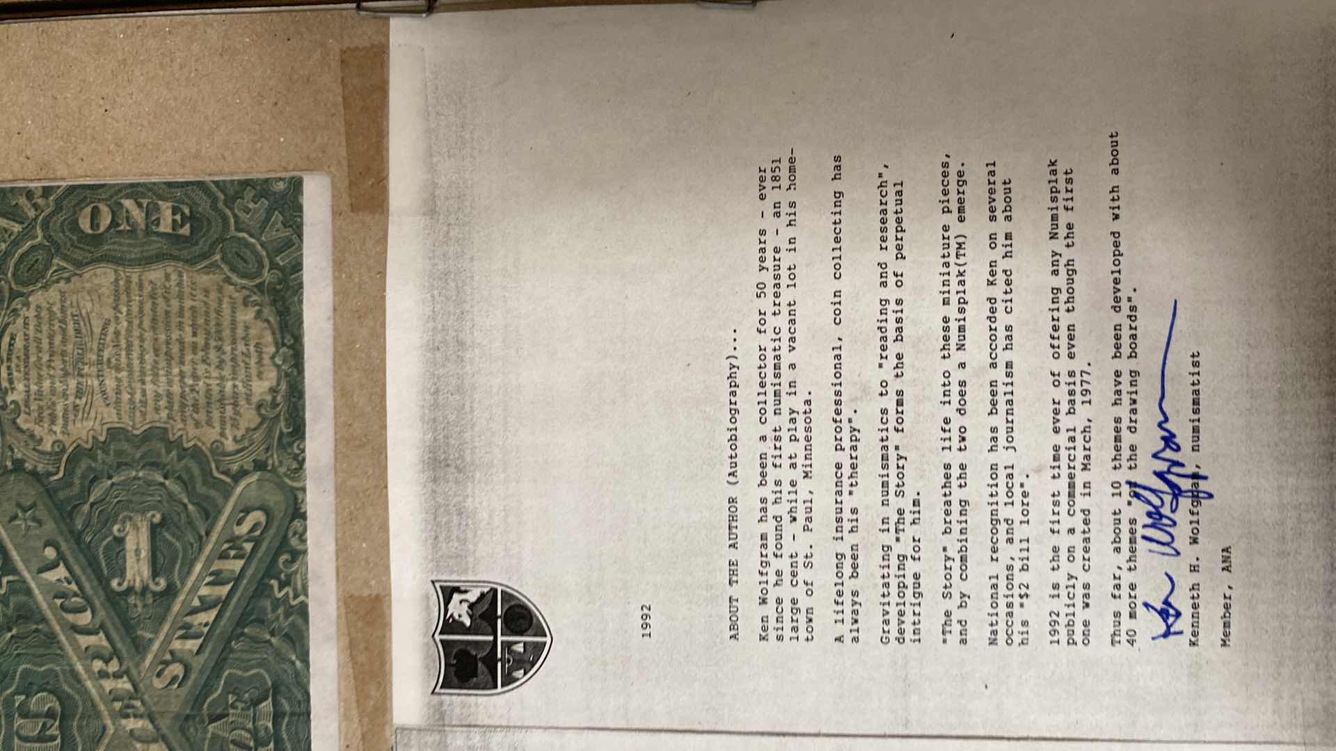 Photo 10 of 5-FRAMED COIN & MONEY COLLECTION ARTWORK 9 1/2” x 12”