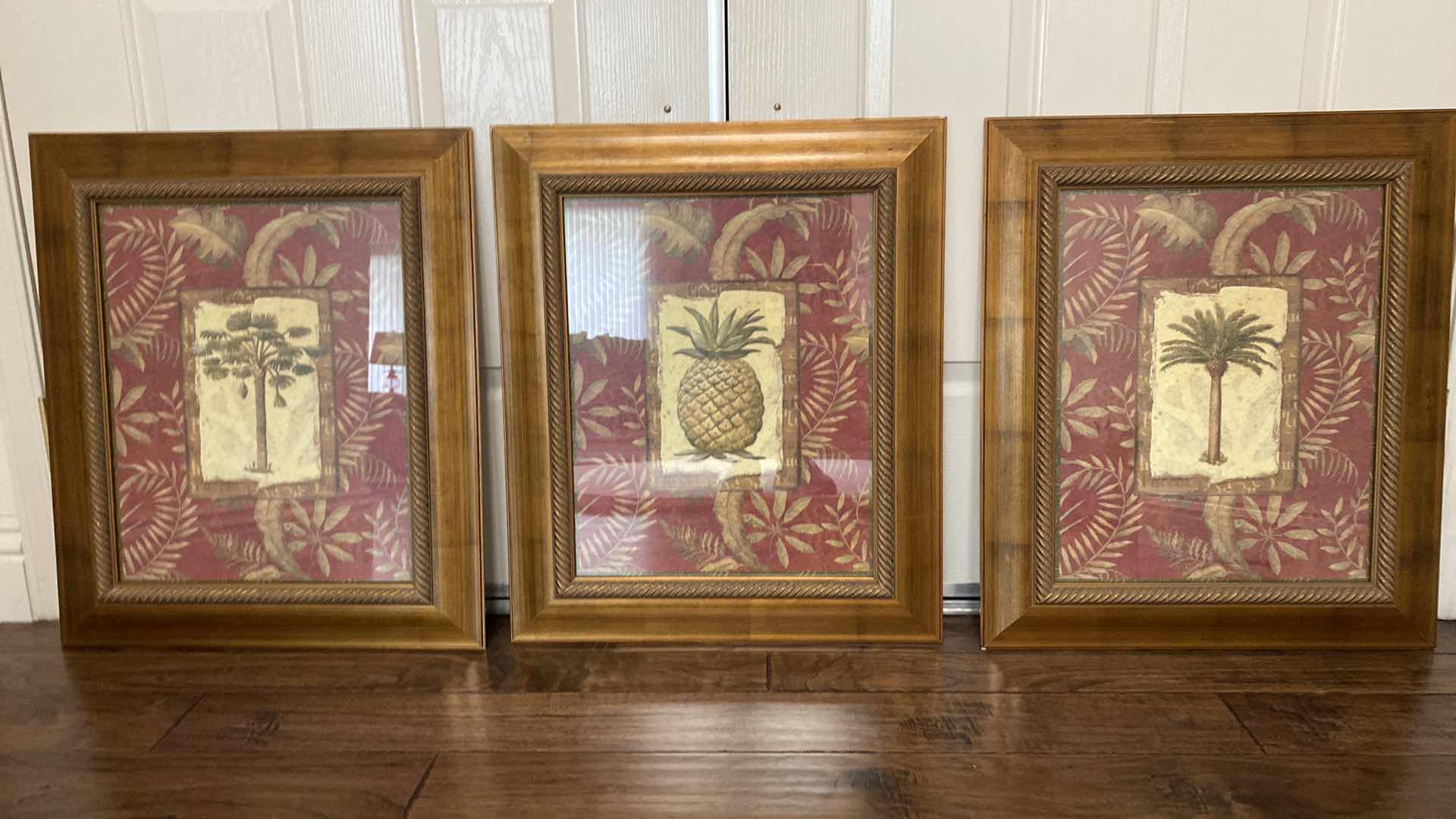 Photo 1 of 3-FRAMED TROPICAL ARTWORKS 23” x 27”