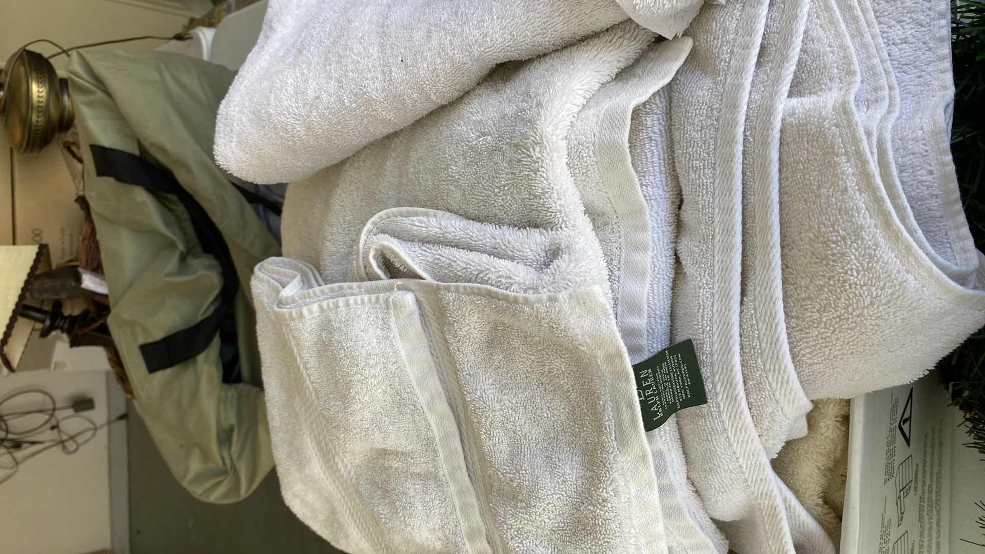 Photo 1 of CHRISTMAS LIGHTED GARLAND AND BOX OF TOWELS