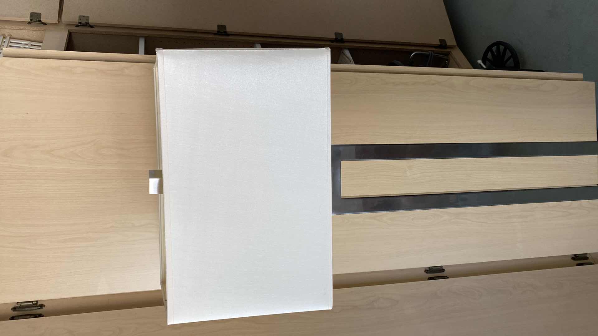 Photo 1 of SILVER COLOR FLOOR LAMP WITH BLACK BASE H60”