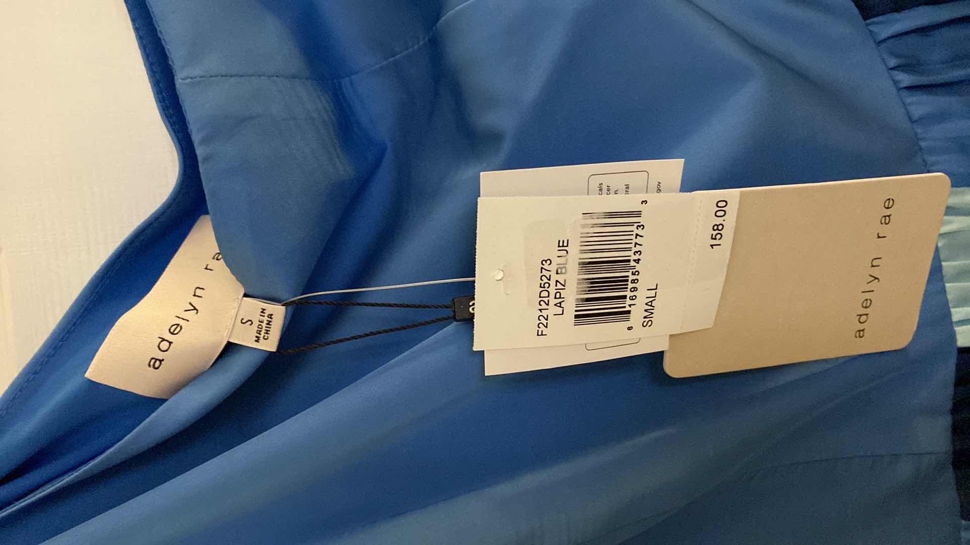 Photo 1 of WOMENS NWT SIZE SMALL ADELYN RAE BLUE PLEATED DRESS FROM DILLARDS