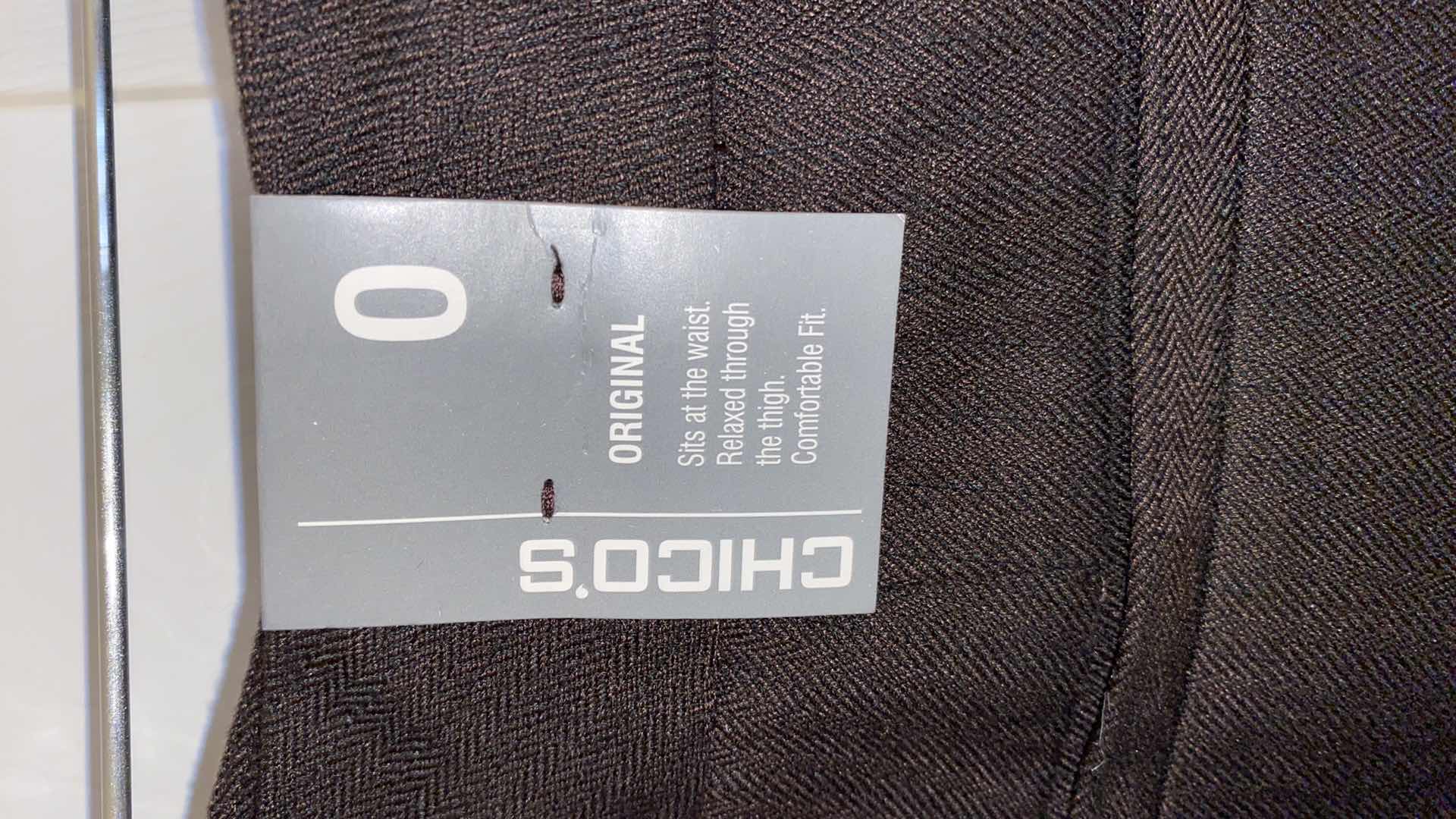 Photo 4 of WOMENS NWT CHICOS SIZE 1 TALL BLACK HERRINGBONE DRESS SLACKS