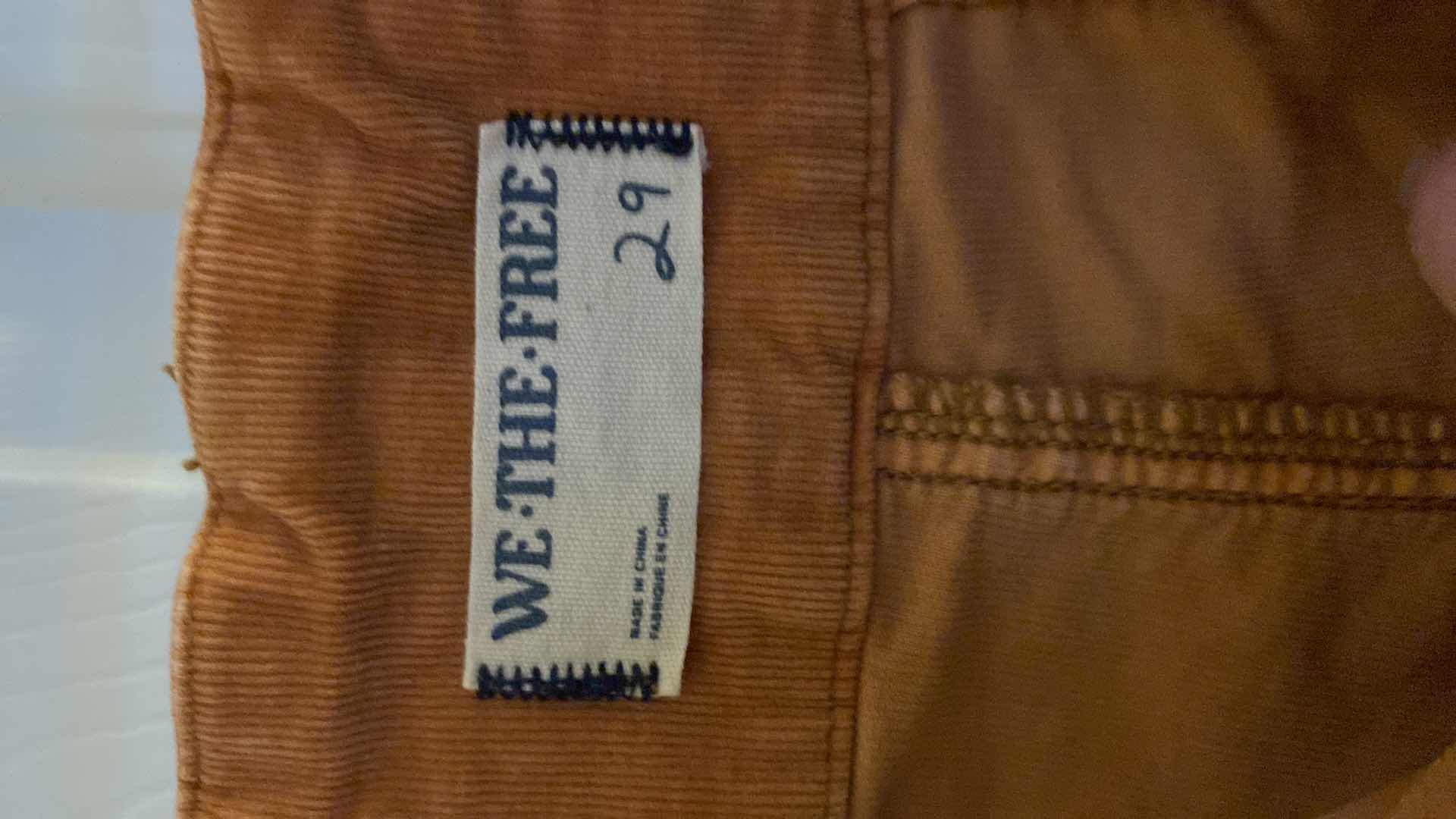 Photo 1 of 2-WOMENS SIZE 29 FREE PEOPLE HIGH RISE CORDUROY FLARE JEANS BERRY AND RUST COLORS