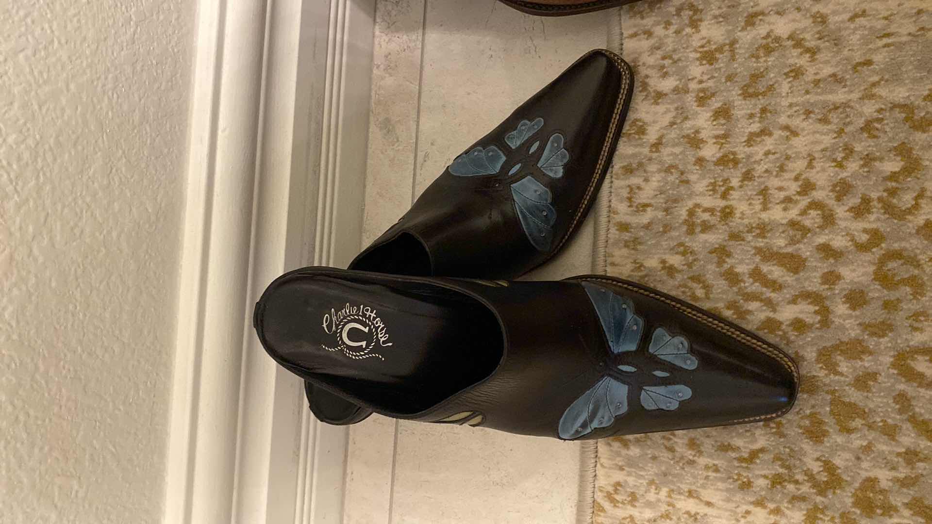 Photo 1 of 2 PAIRS WOMENS SIZE 10 CHARLIE 1 HORSE MULES ORIGINALLY $175 EACH