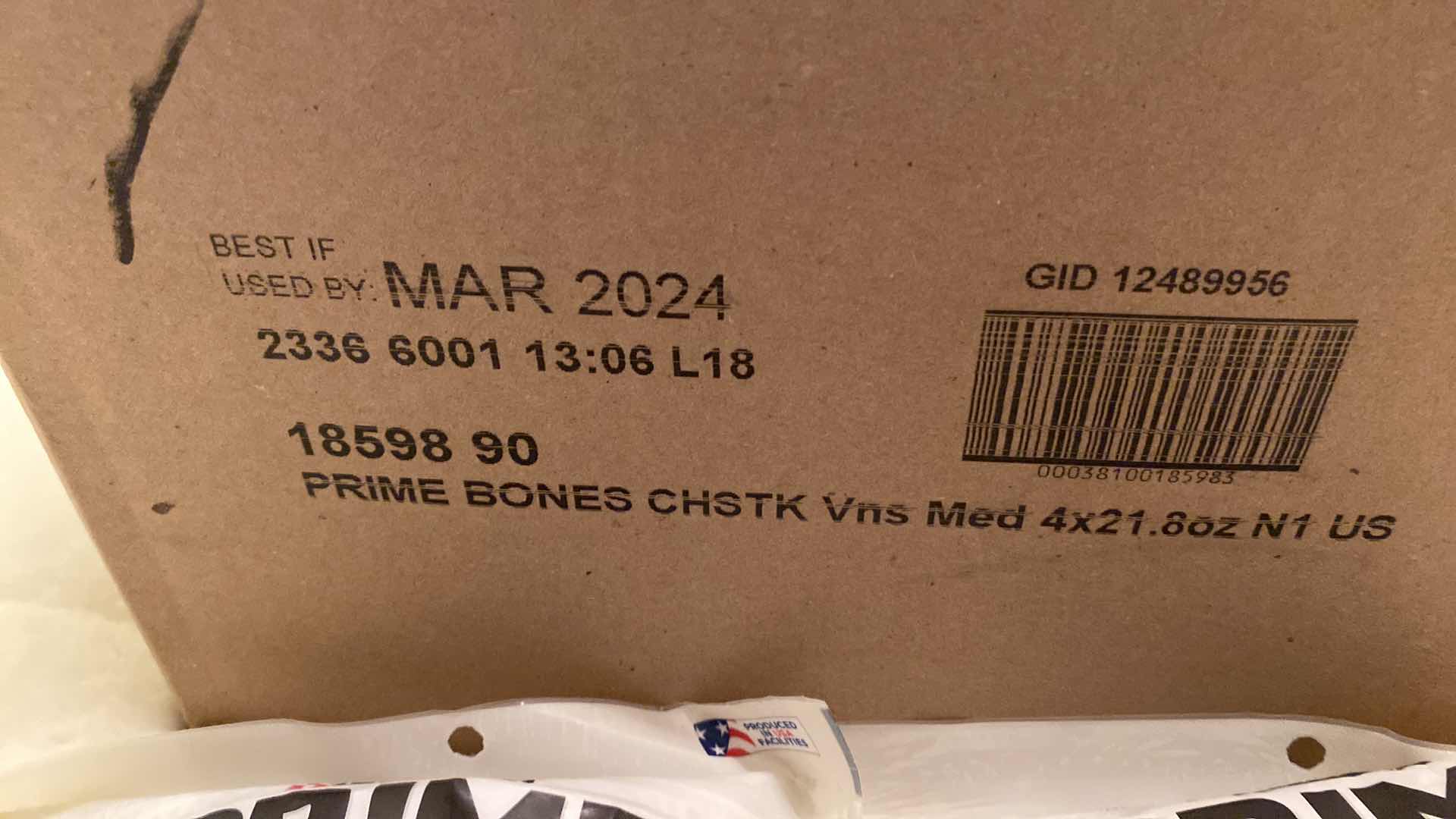 Photo 4 of 4 -  BAGS PURINA PRIME BONES 9 PK. 21.8 oz. BEST USED BY MARCH 2024