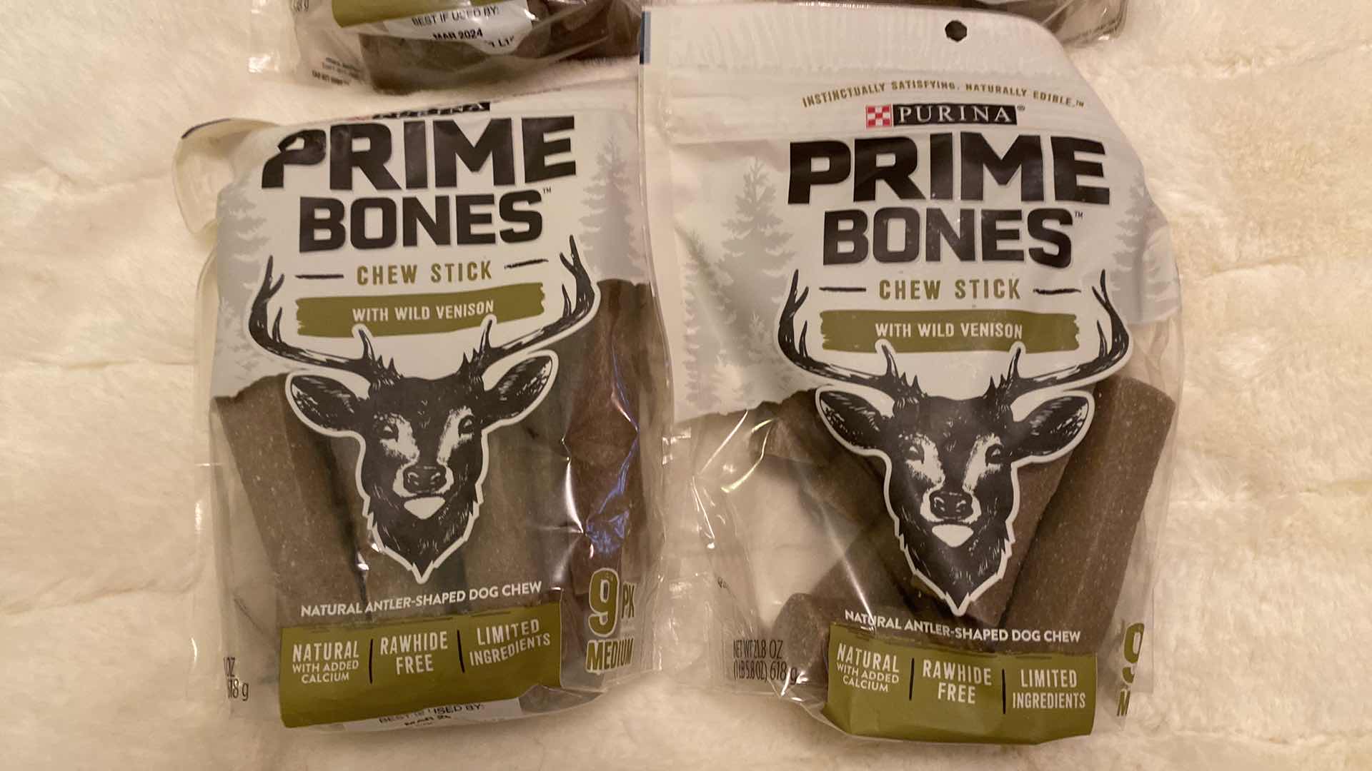 Photo 1 of 4 BAGS PURINA PRIME BONES 9 PK. 21.8 oz. BEST USED BY MARCH 2024