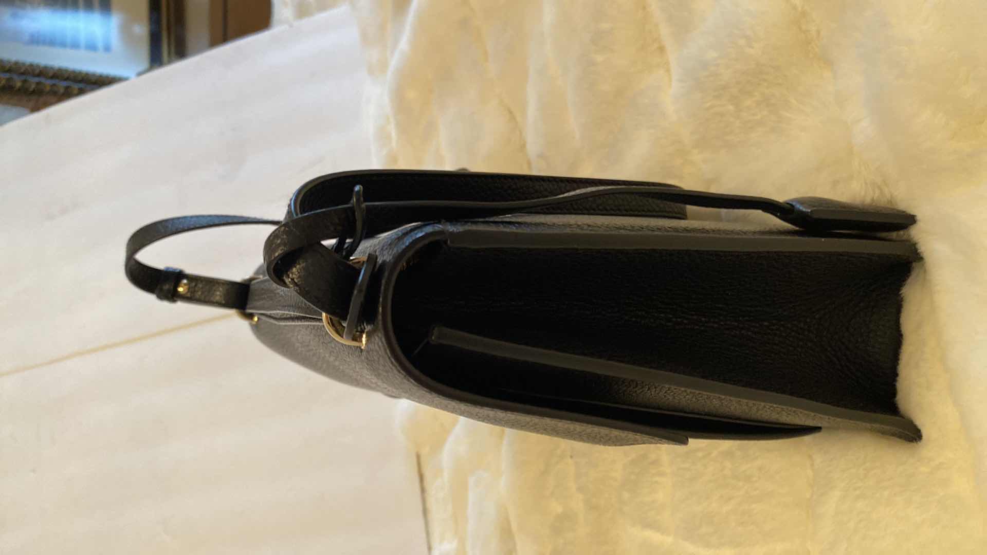 Photo 1 of AUTHENTIC SALVATORE FERRAGAMO MARISOL NERO CALF AND NERO SKIN HANDBAG WITH BOX, FINAL SALE, NOT REFUNDABLE 10 1/2” x 3” H8 1/4”