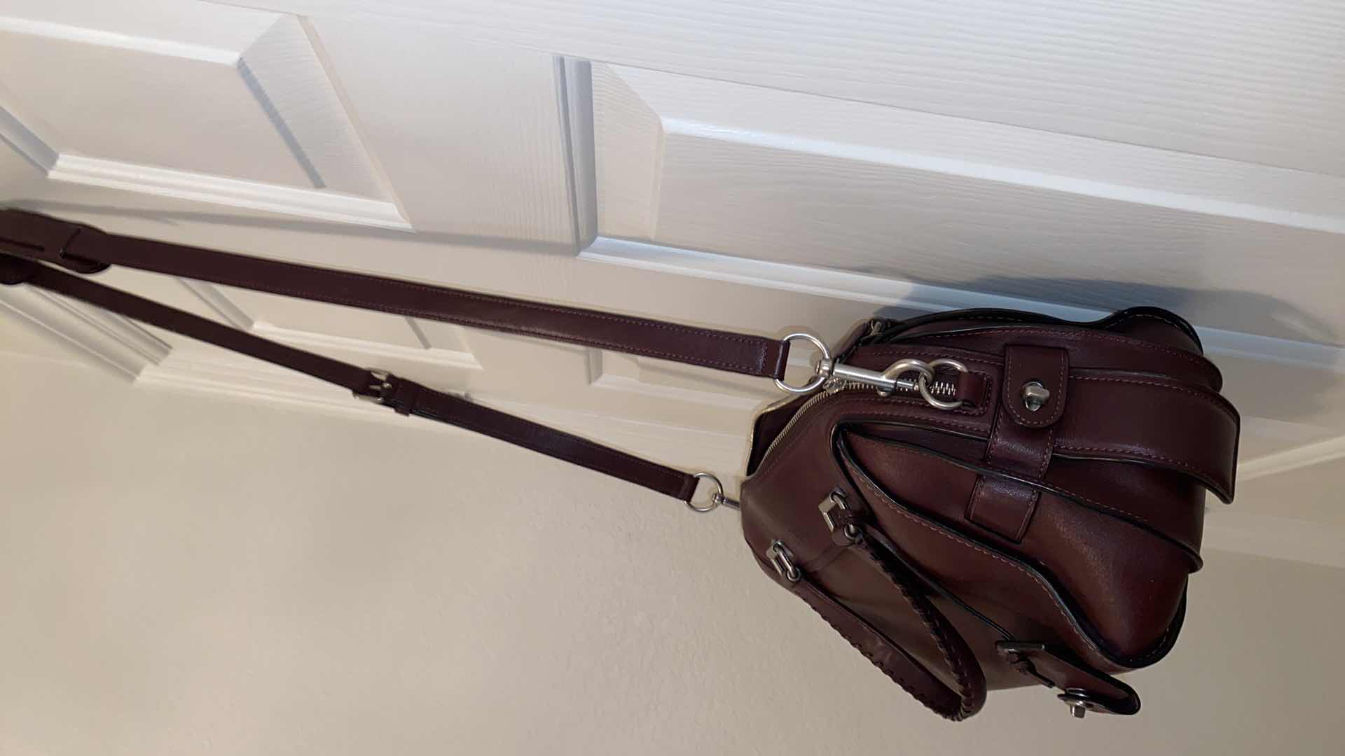 Photo 4 of $869 AUTHENTIC COACH ACE SATCHEL IN BURGUNDY WITH STRAP, WHIPSTITCHED HANDLES AND GUNMETAL HARDWARE INCLUDES DUSTBAG- NON RETURABLE - FINAL SALE