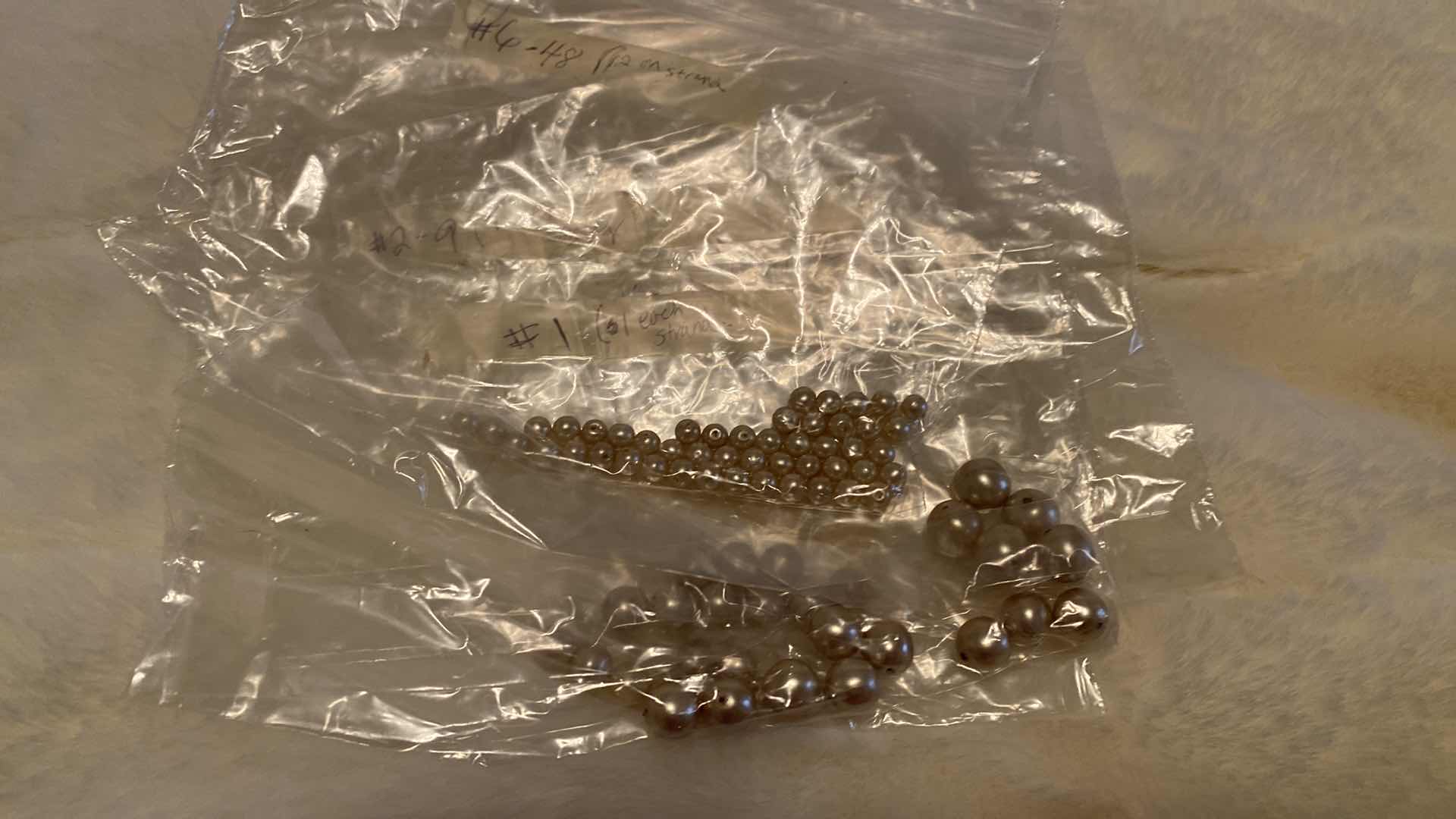 Photo 8 of VINTAGE 1940’s SEQUIN AND BEADED CLUTCH 9 1/4” X 5 1/2” AND PEARLS NECKLACE (NECKLACE NEEDS RESTRINGING)