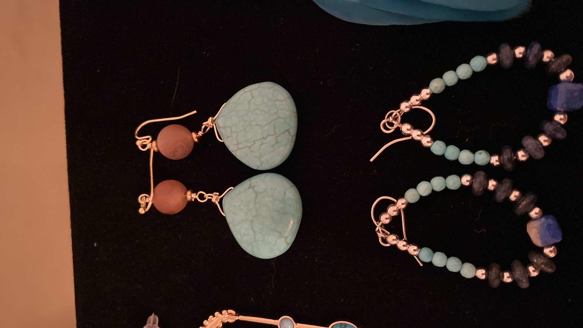 Photo 1 of COSTUME JEWELRY- NON-RETURNABLE FINAL SALE (EARRINGS IN MIDDLE ARE TURQUOISE FROM DILLARDS